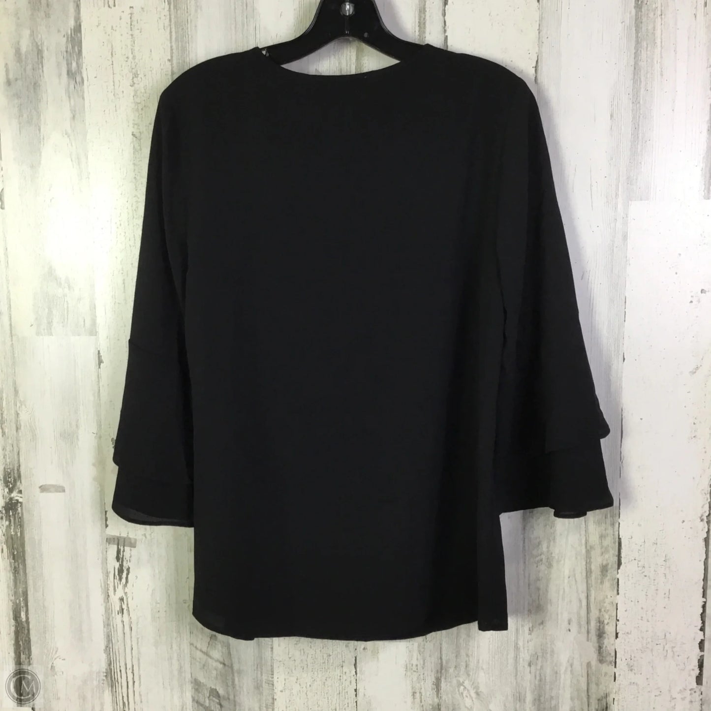 Blouse 3/4 Sleeve By Anne Klein In Black, Size: S