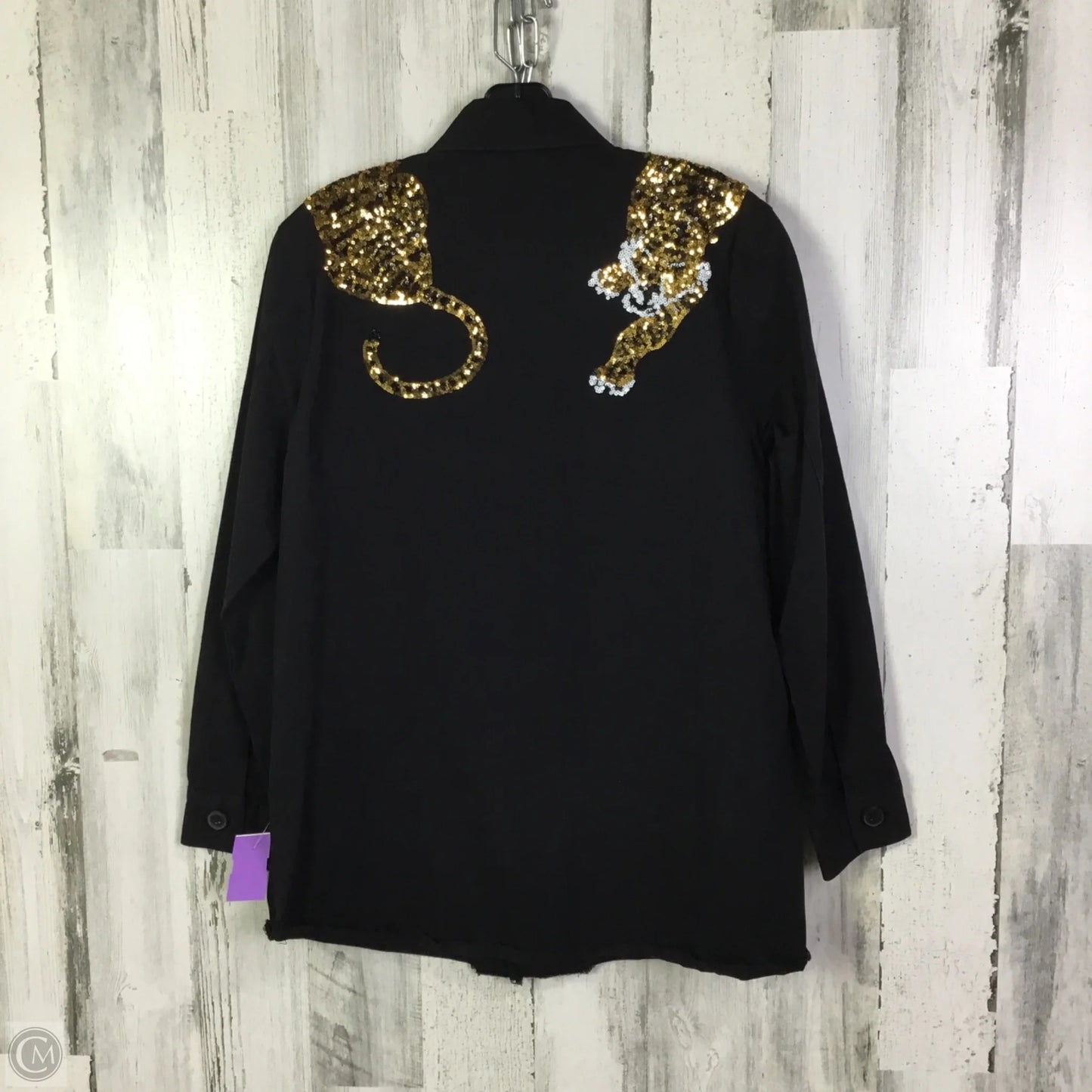 Jacket Denim By Blue B In Black, Size: S