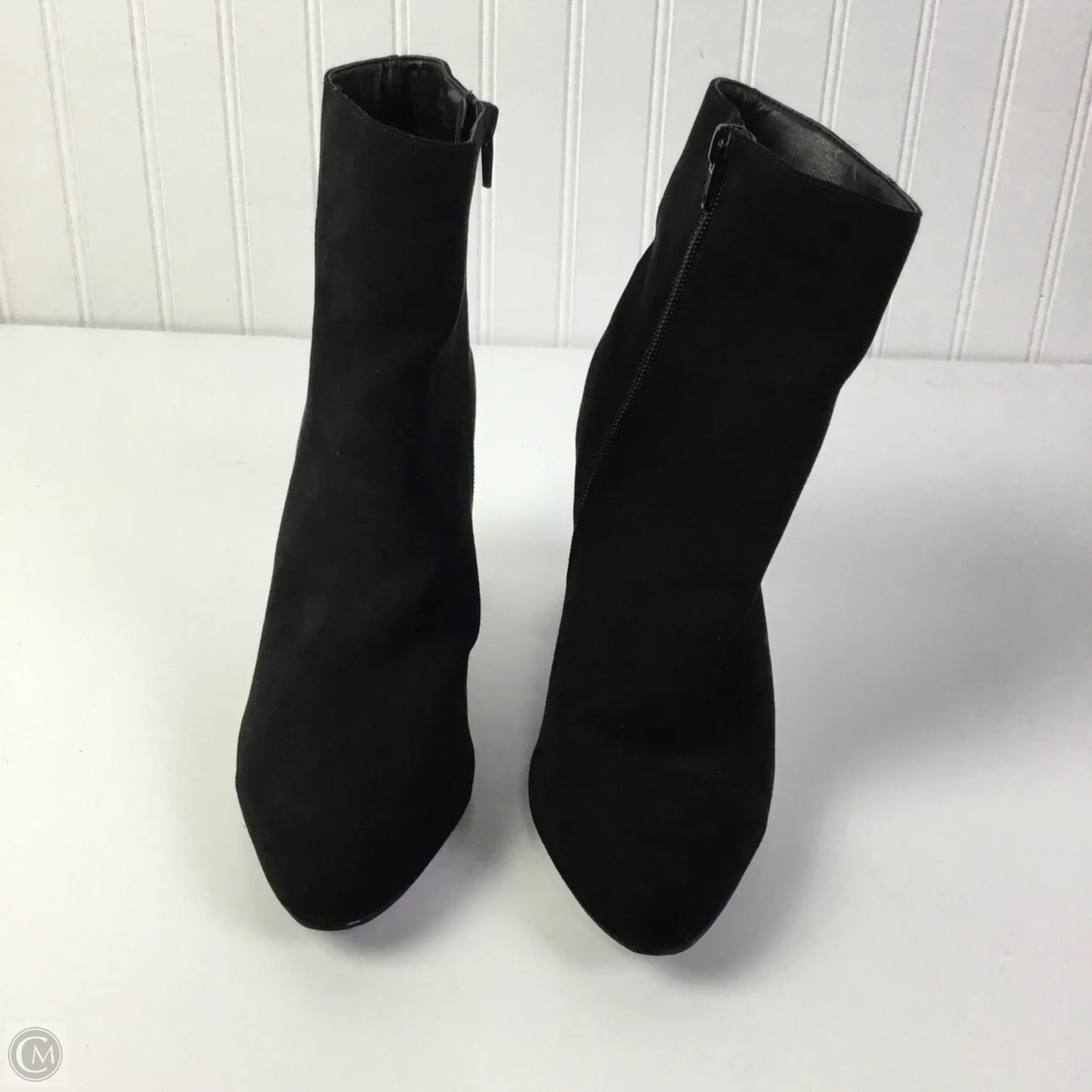 Boots Ankle Heels By Versona In Black, Size: 8.5