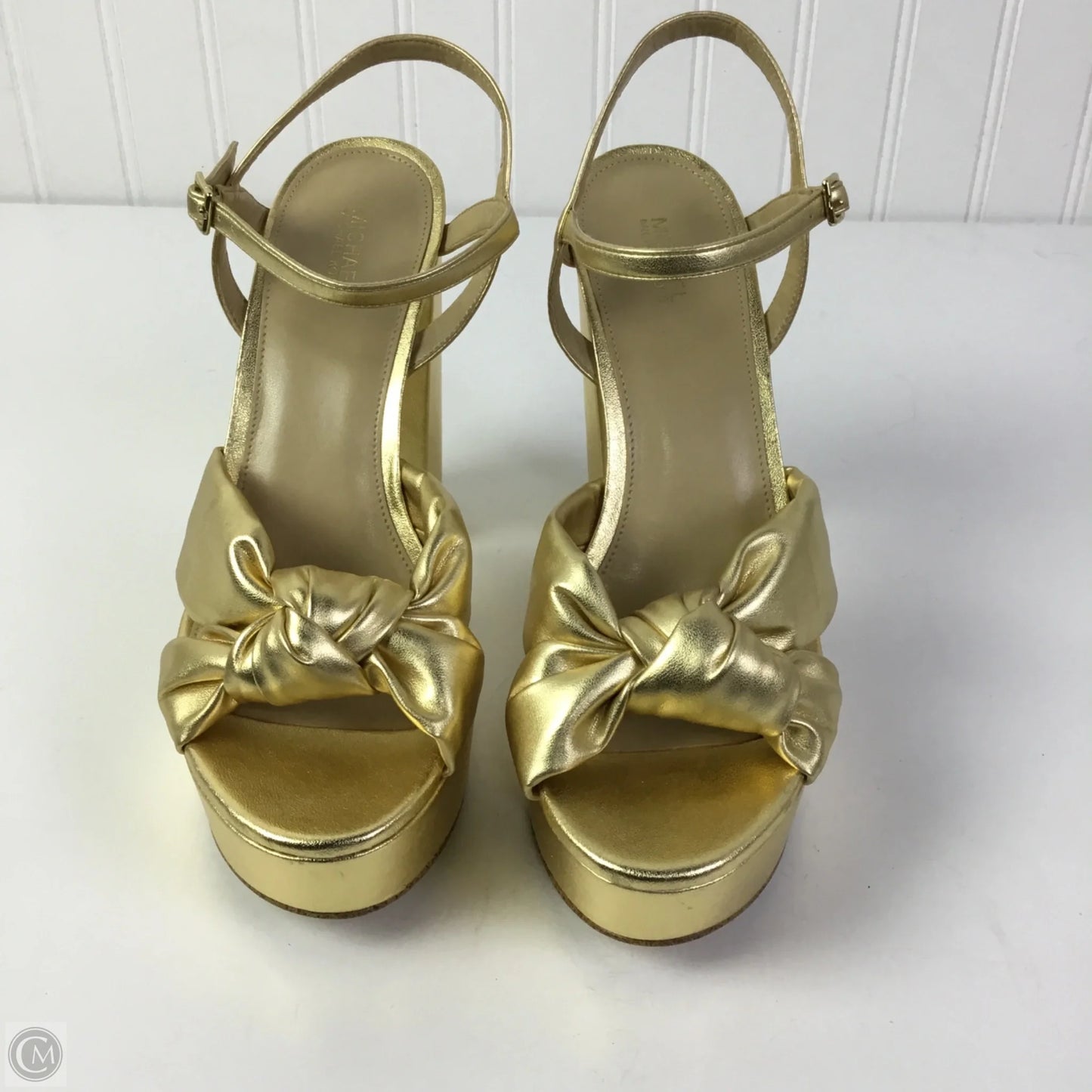 Sandals Heels Platform By Michael By Michael Kors In Gold, Size: 9