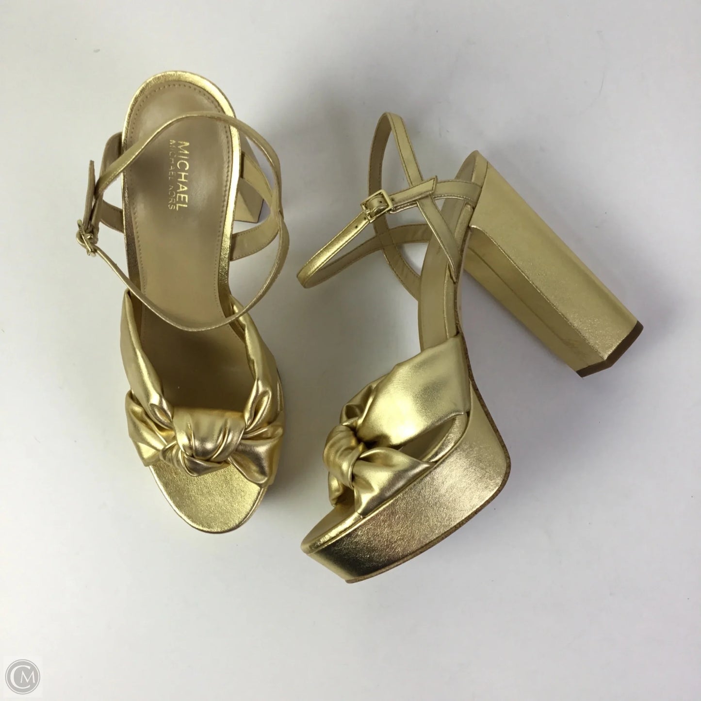 Sandals Heels Platform By Michael By Michael Kors In Gold, Size: 9