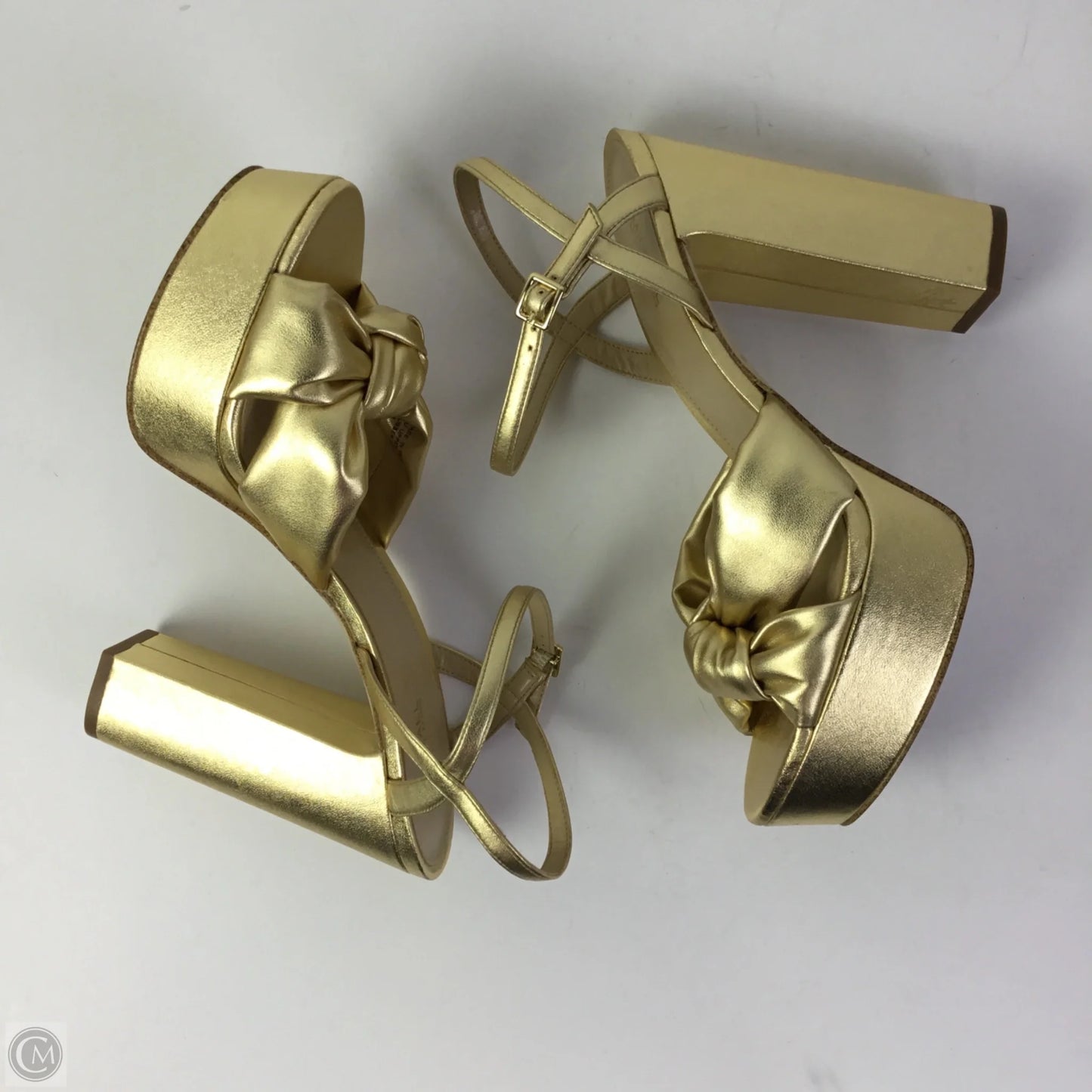 Sandals Heels Platform By Michael By Michael Kors In Gold, Size: 9