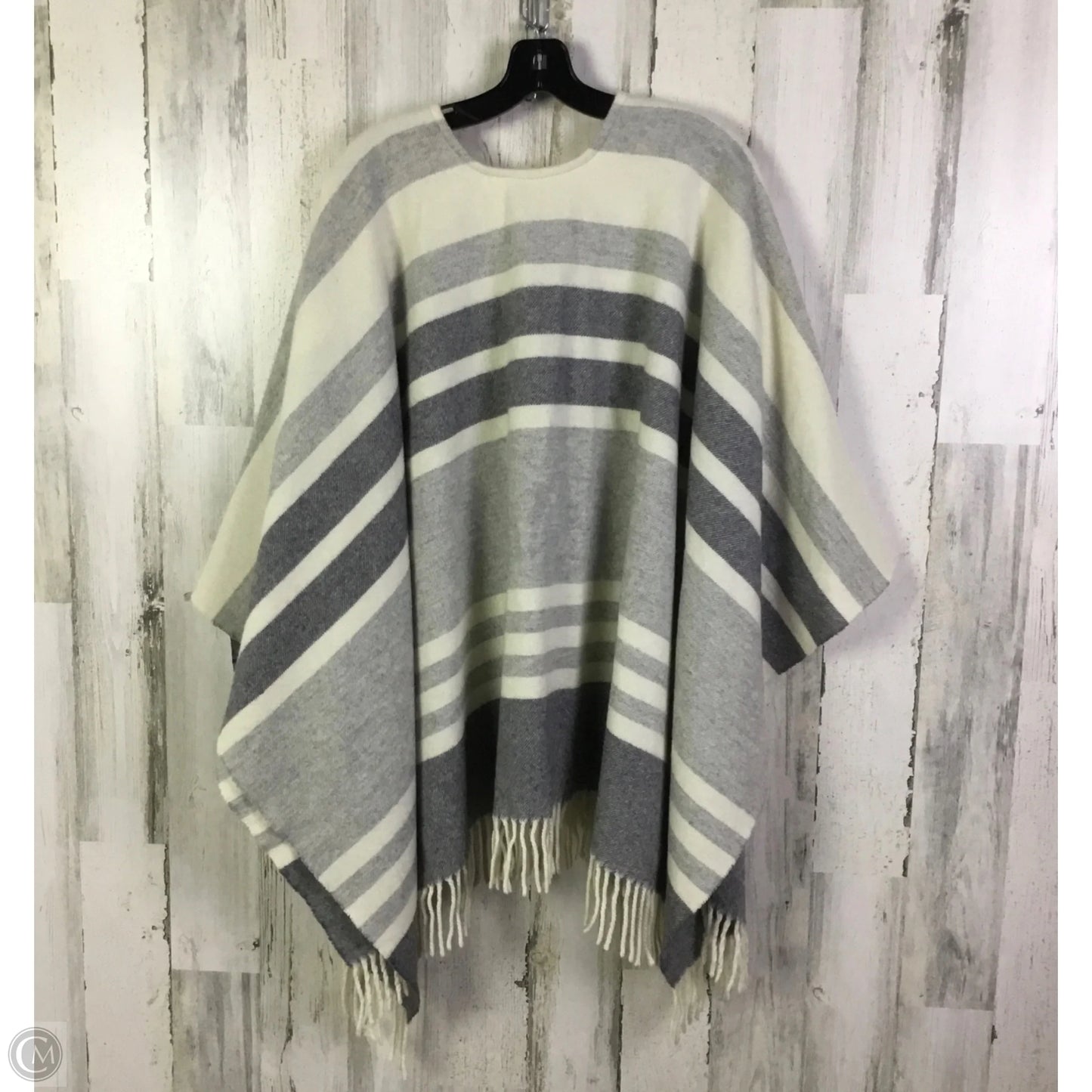 Shawl By Banana Republic In Grey & White, Size: Osfm