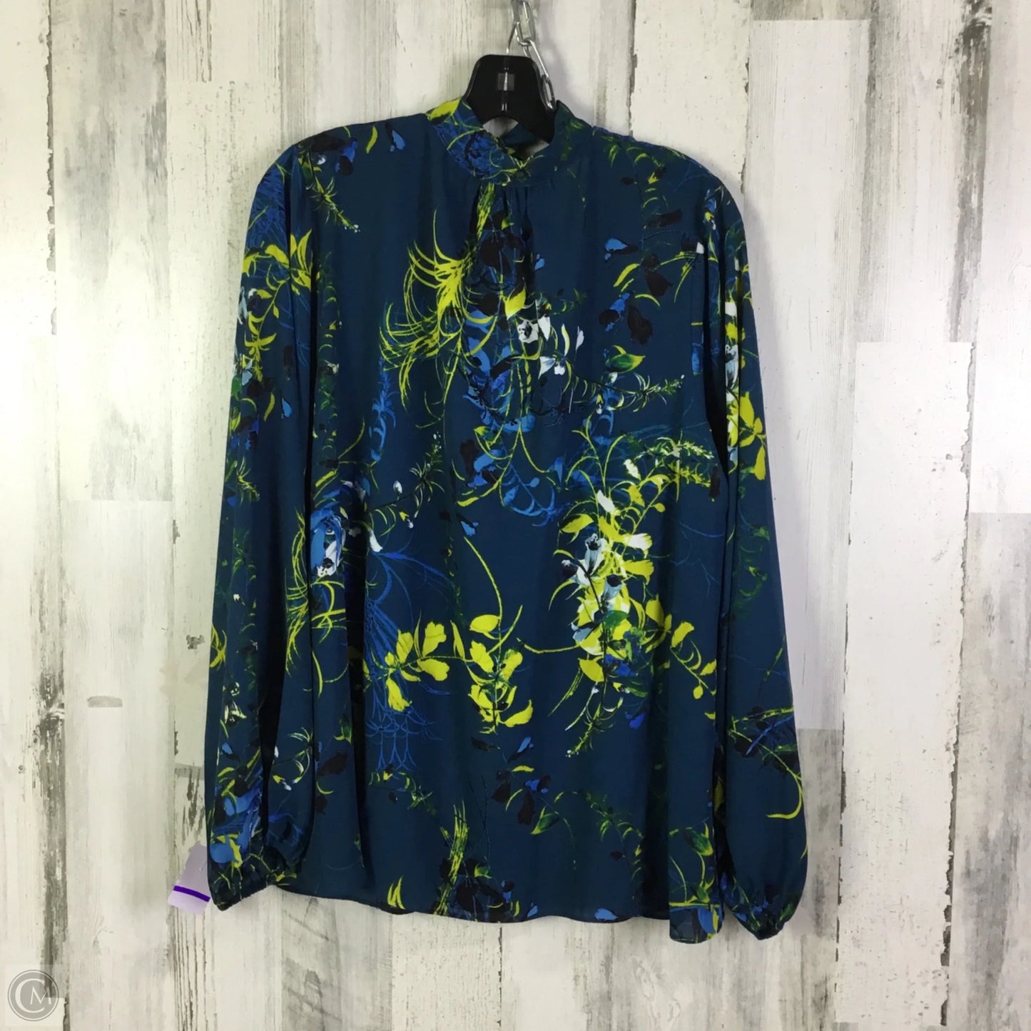 Blouse 3/4 Sleeve By Worthington In Blue, Size: 1x