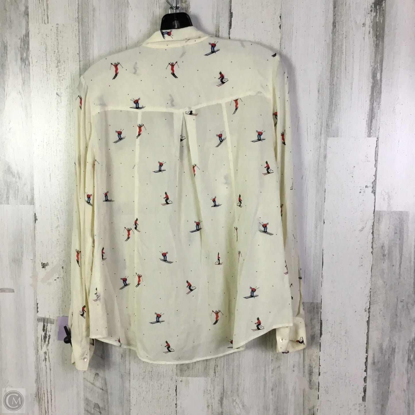 Blouse Long Sleeve By Maeve In Cream, Size: S