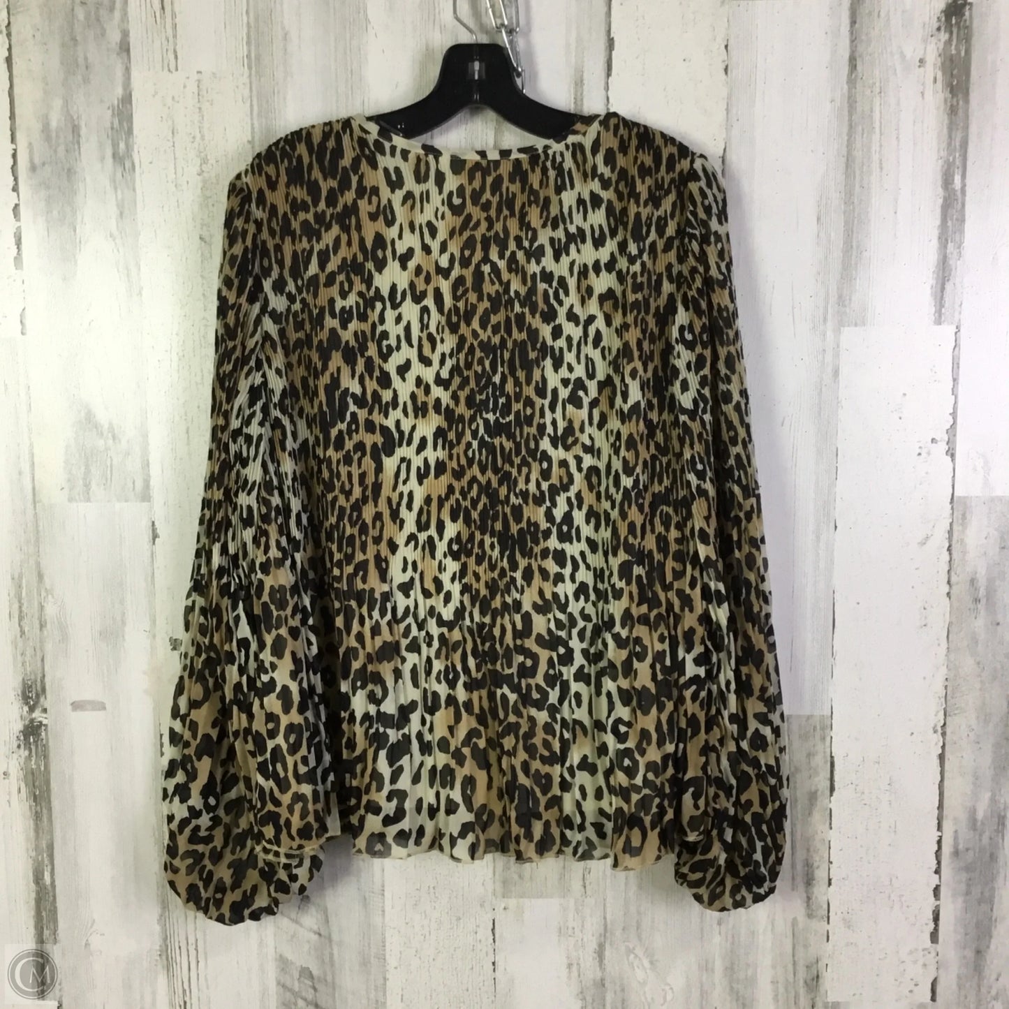 Blouse Long Sleeve By By Together In Animal Print, Size: L