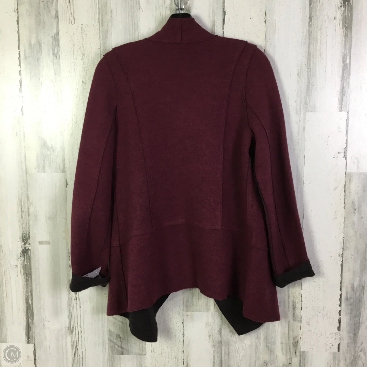 Sweater Cardigan By Eileen Fisher In Red, Size: M