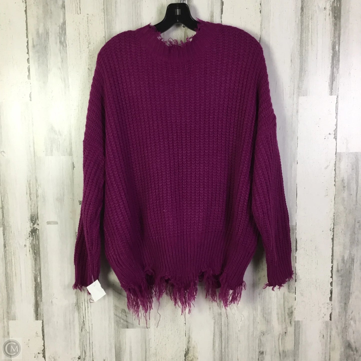Sweater By Main Strip In Purple, Size: L