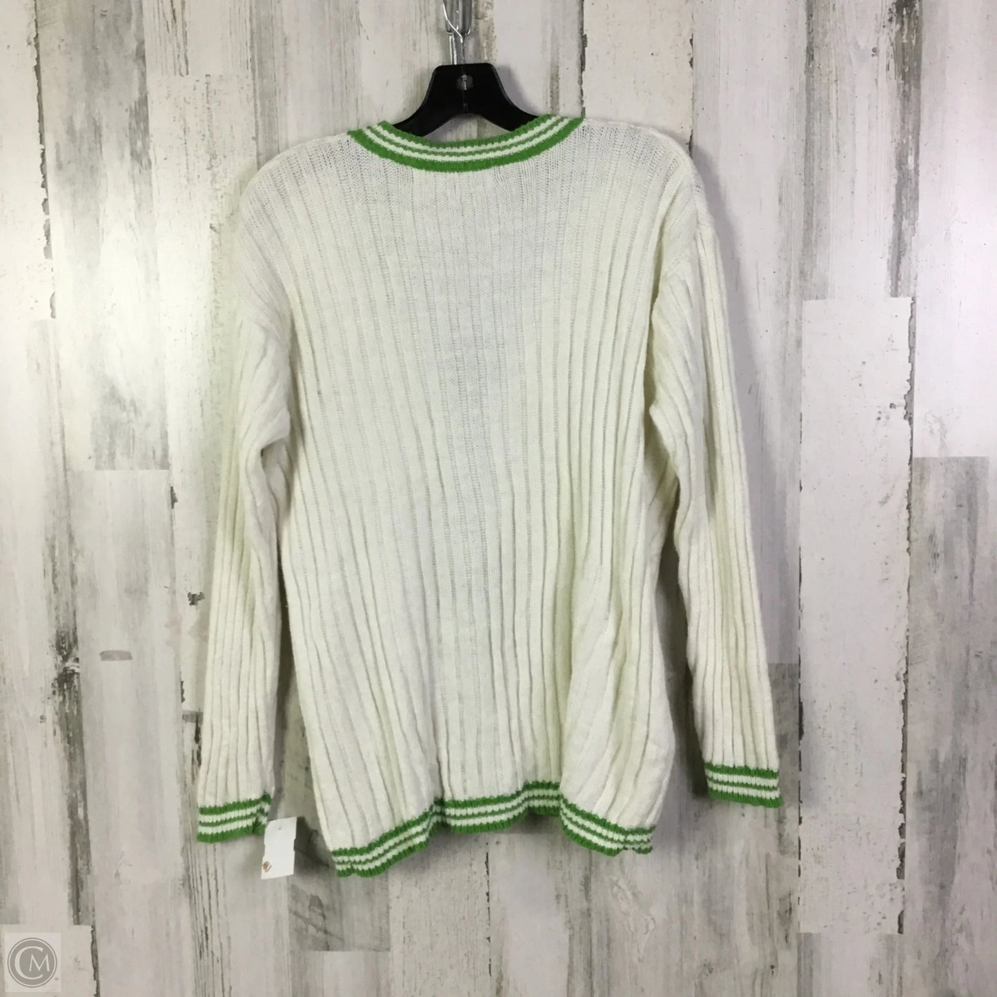 Sweater Cardigan By Karen Scott In White, Size: M