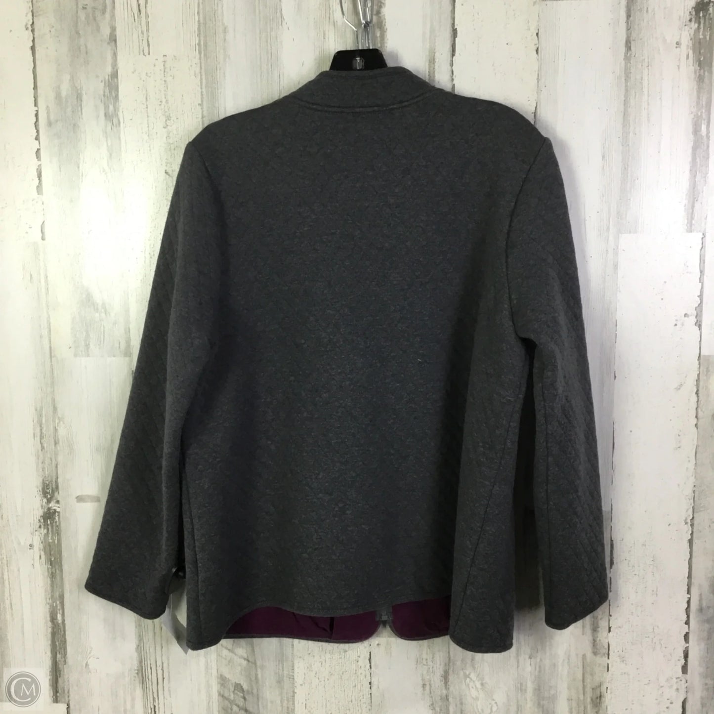 Jacket Shirt By Talbots In Grey, Size: 1x