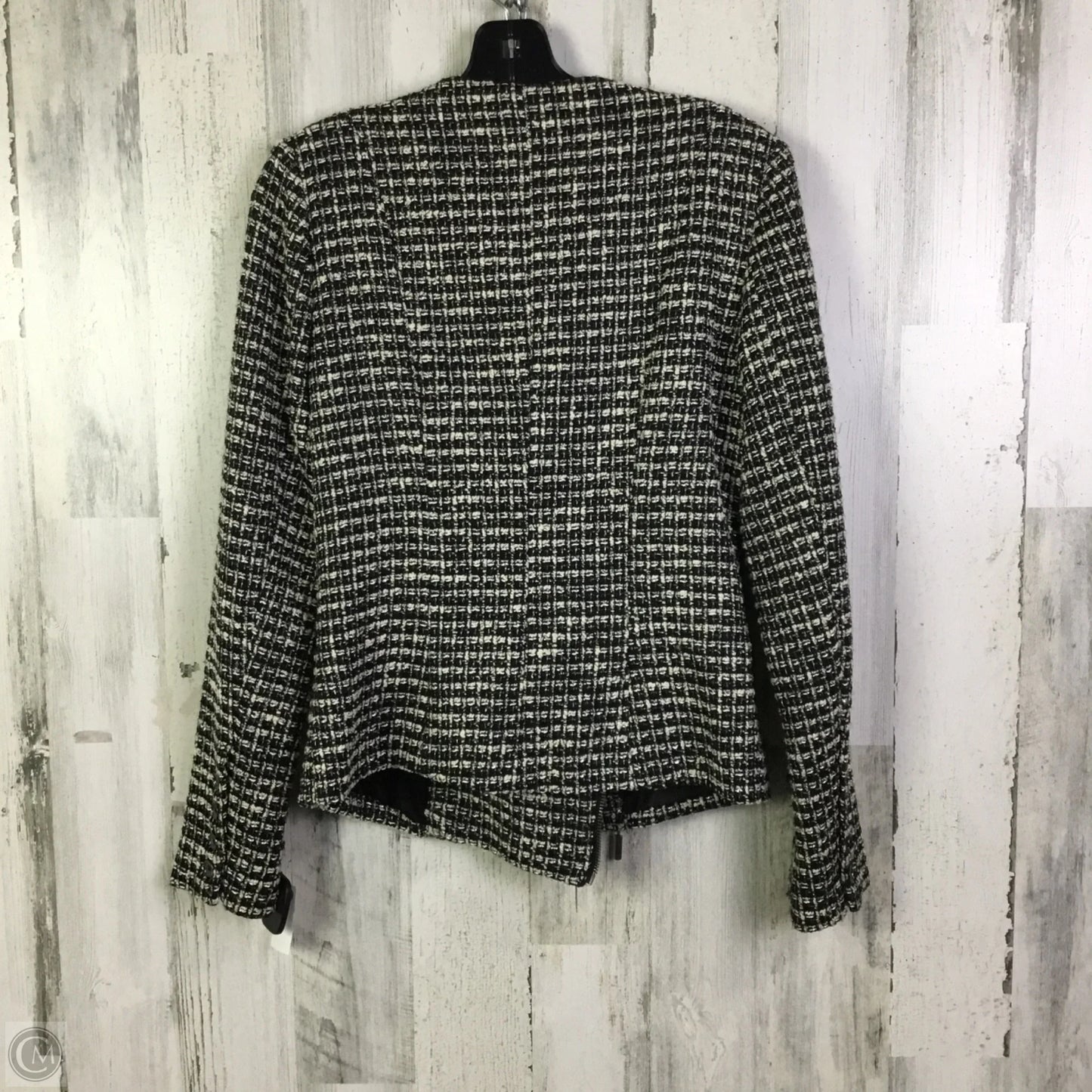 Jacket Moto By Tart In Black & Cream, Size: M