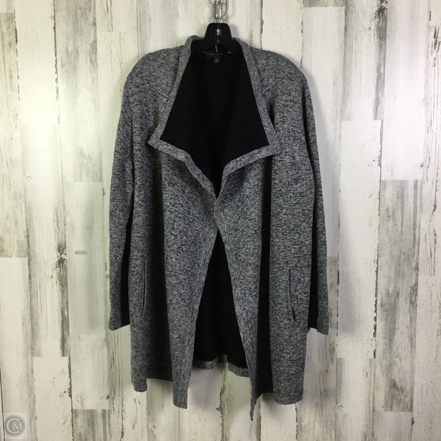 Sweater Cardigan By Ann Taylor In Grey, Size: Xl