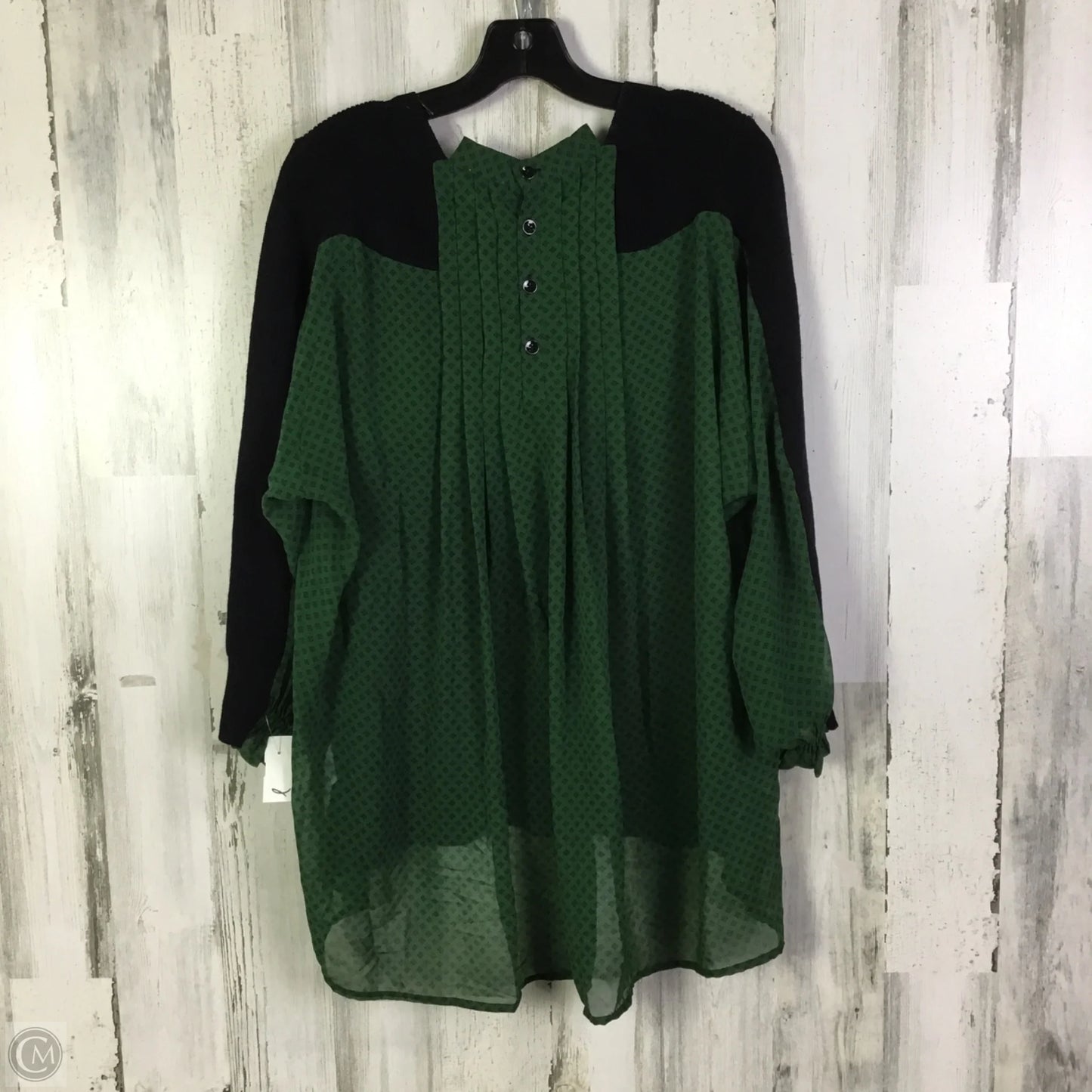 Sweater By Cabi In Black & Green, Size: L