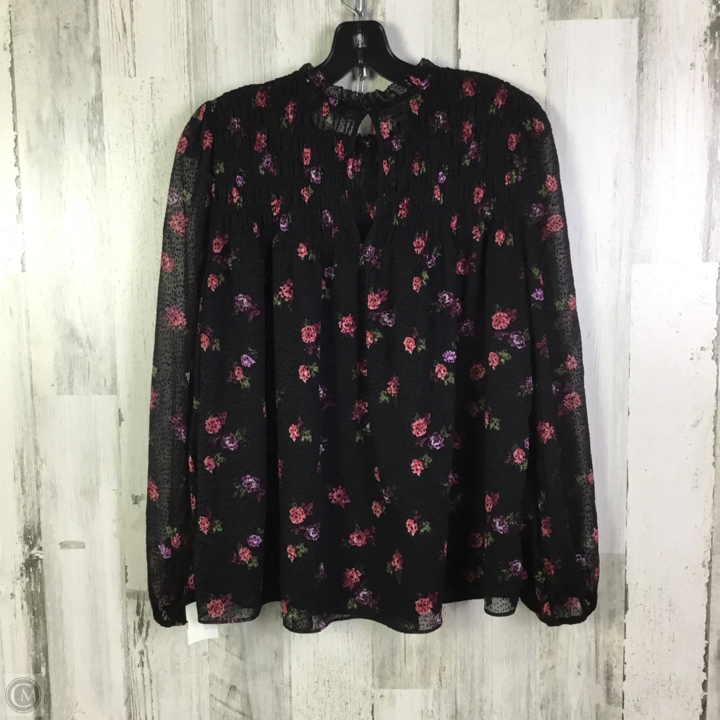 Top Long Sleeve By Banana Republic In Black, Size: M