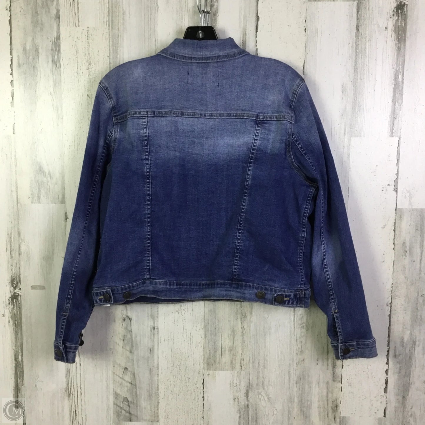 Jacket Denim By Calvin Klein In Blue Denim, Size: Lp