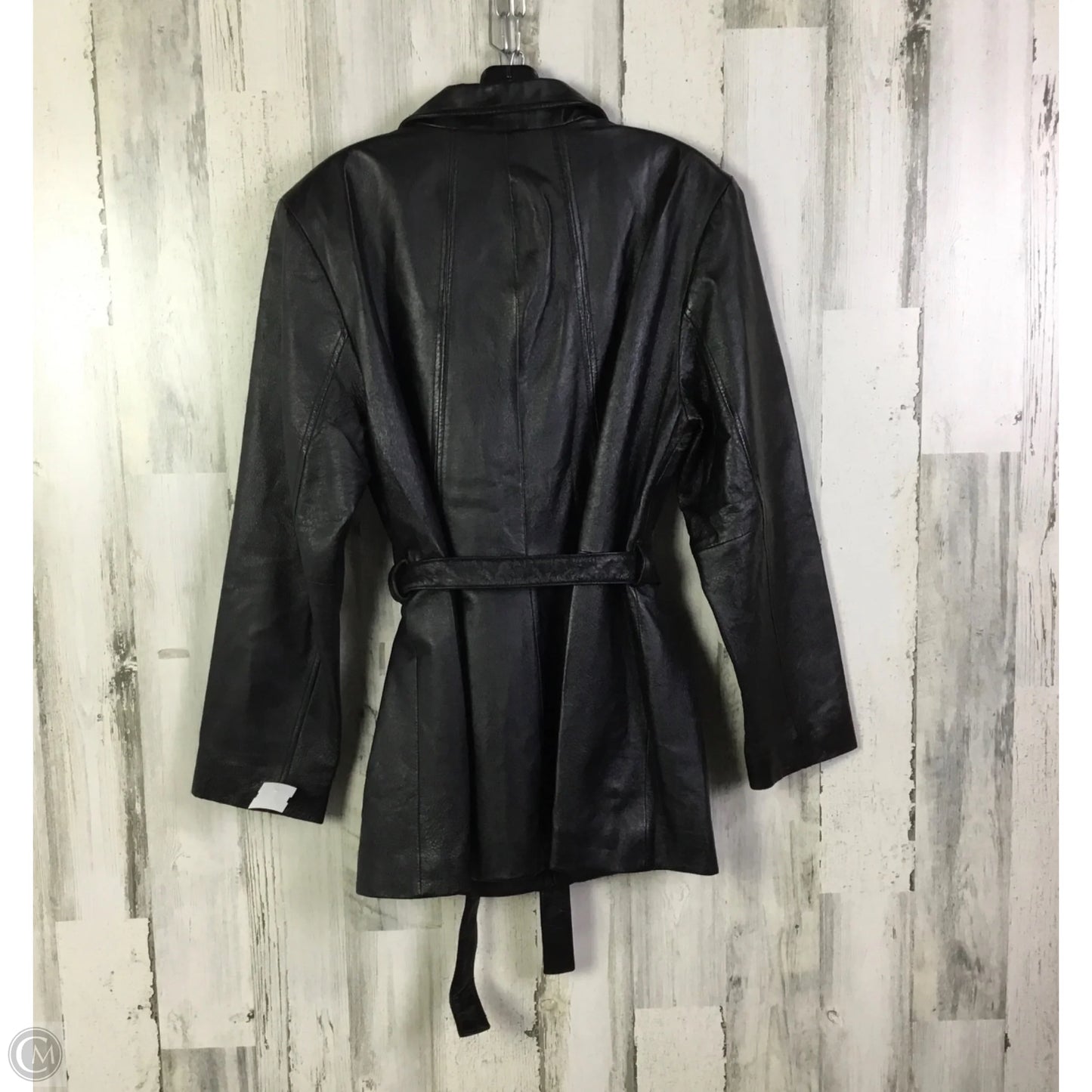 Jacket Leather By Worthington In Black, Size: L