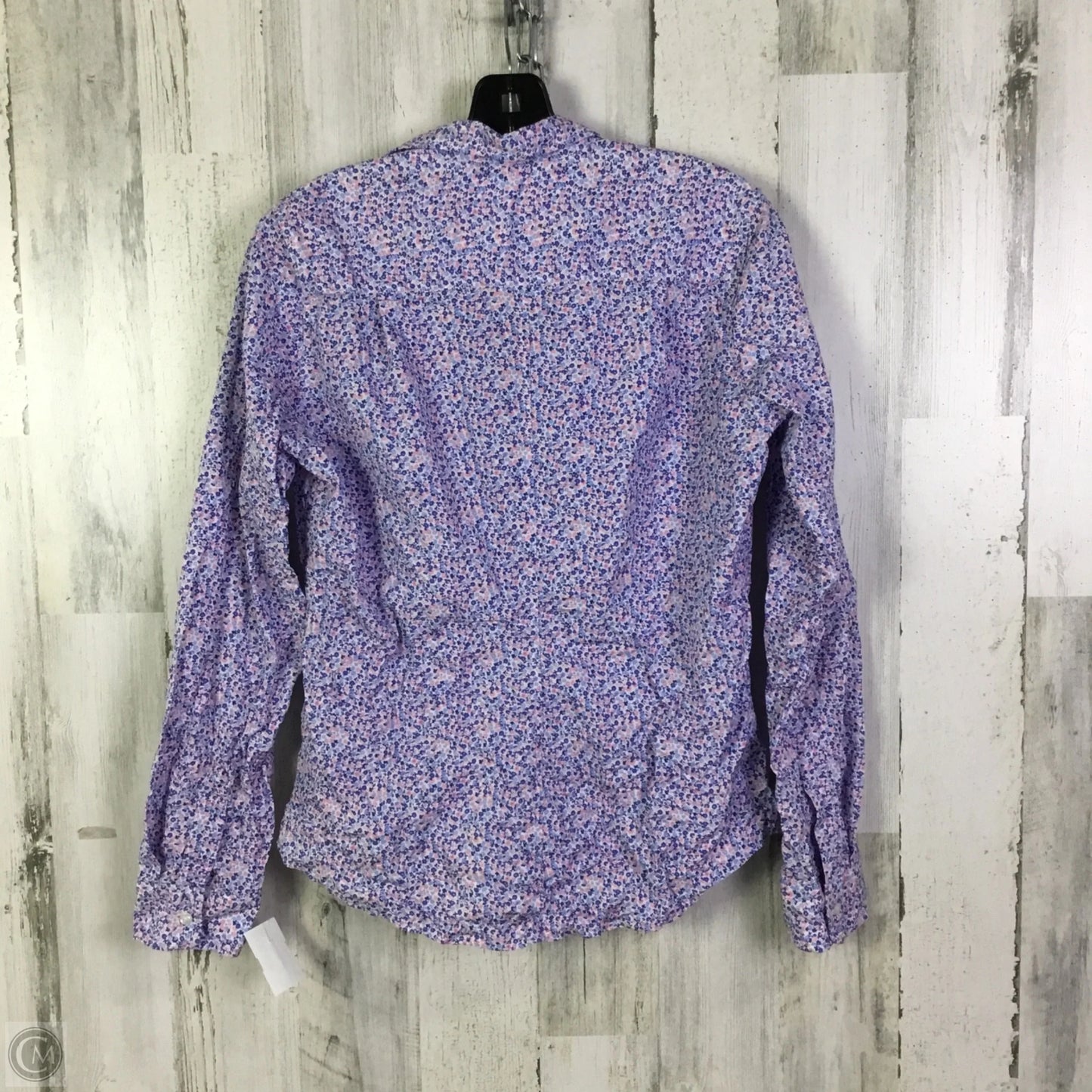 Blouse Long Sleeve By Frank And Eileen In Blue & Pink, Size: S