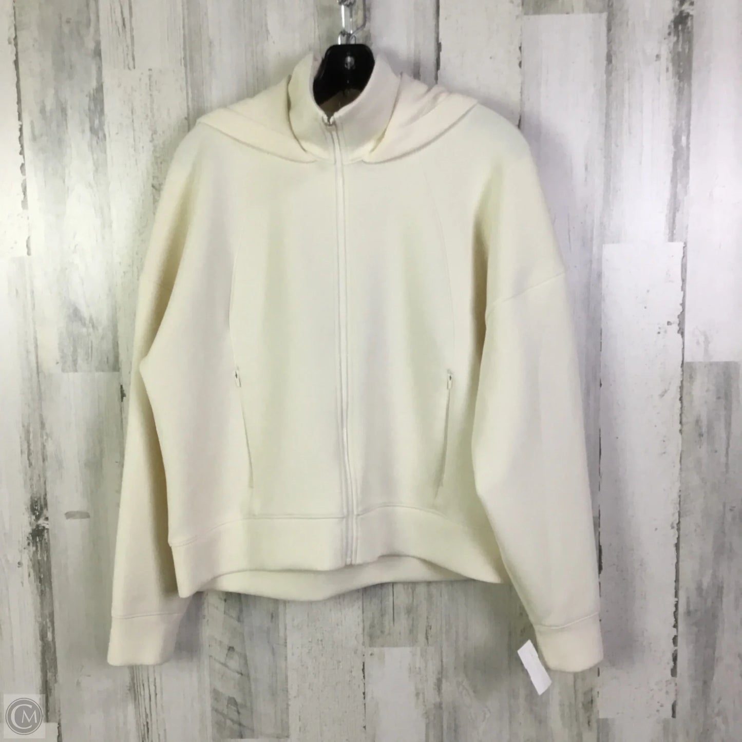 Sweatshirt Hoodie By Calia In Cream, Size: M