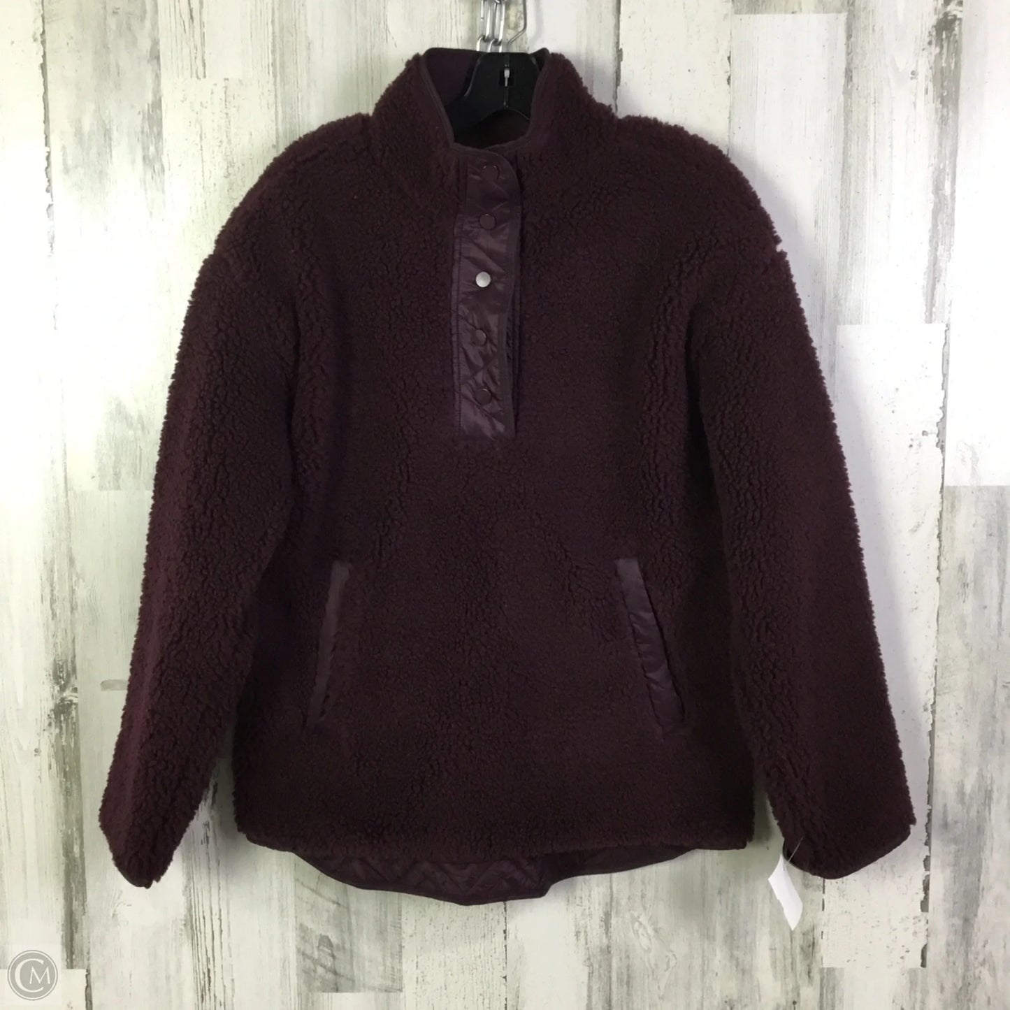 Jacket Faux Fur & Sherpa By Athleta In Purple, Size: M