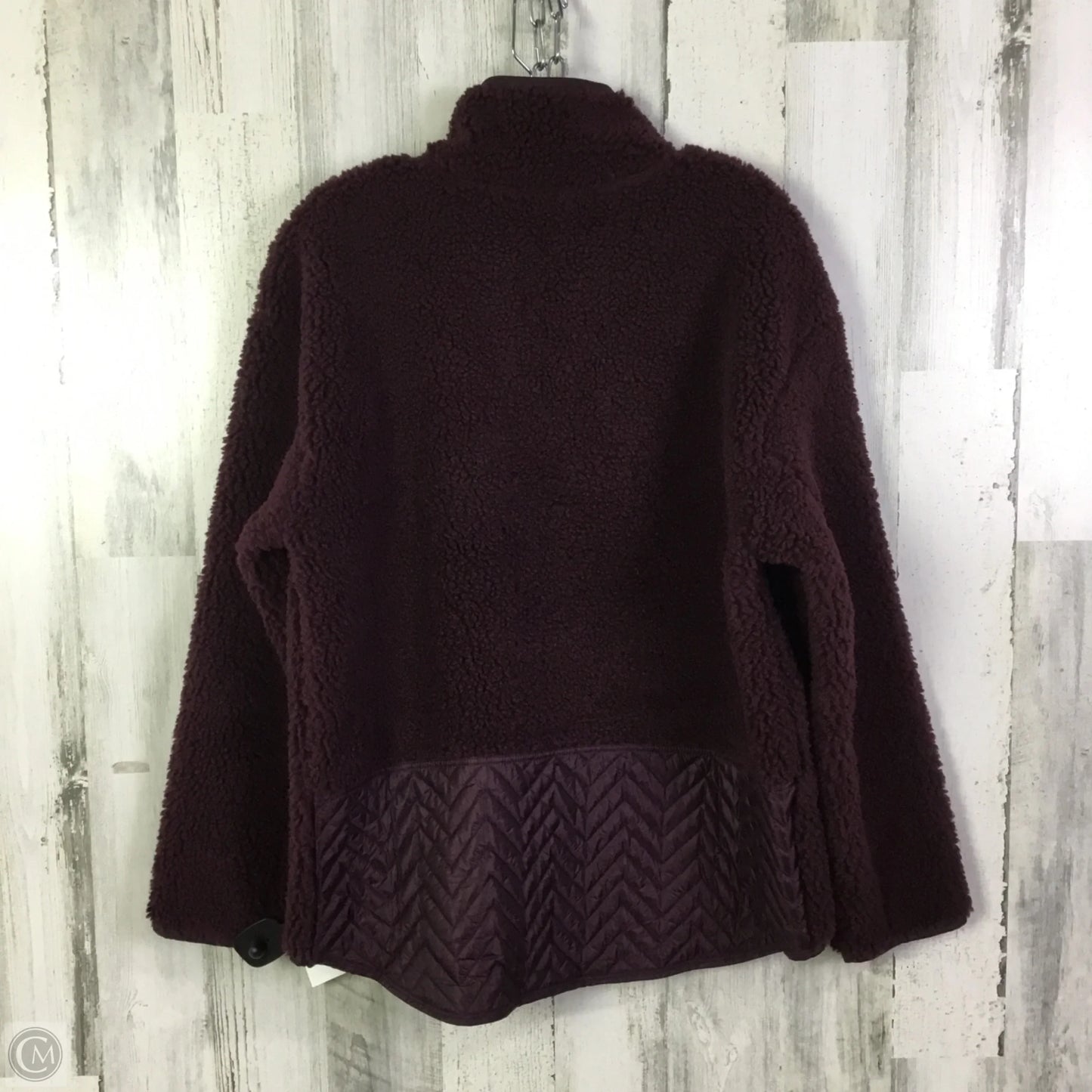 Jacket Faux Fur & Sherpa By Athleta In Purple, Size: M