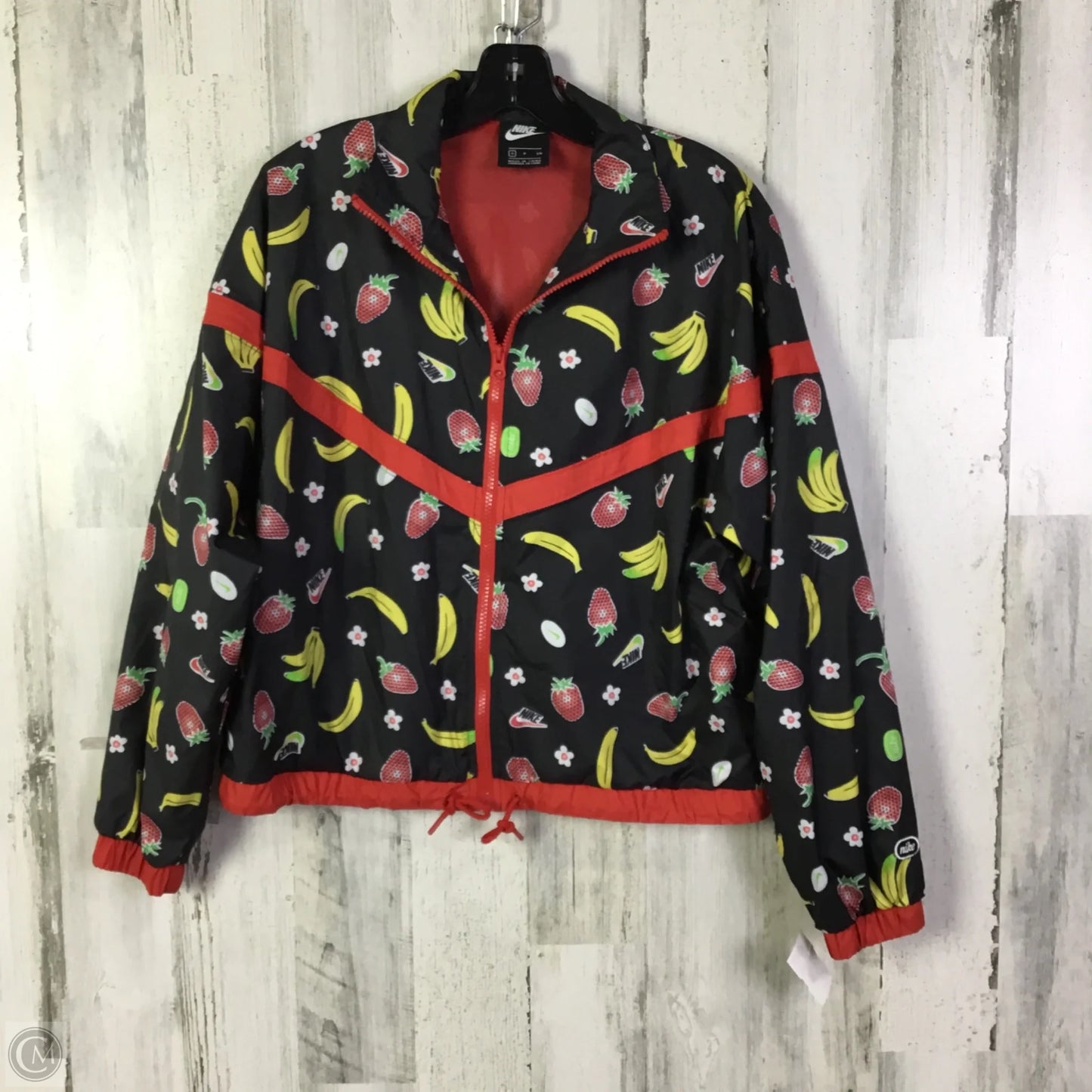 Jacket Windbreaker By Nike Apparel In Black, Size: S