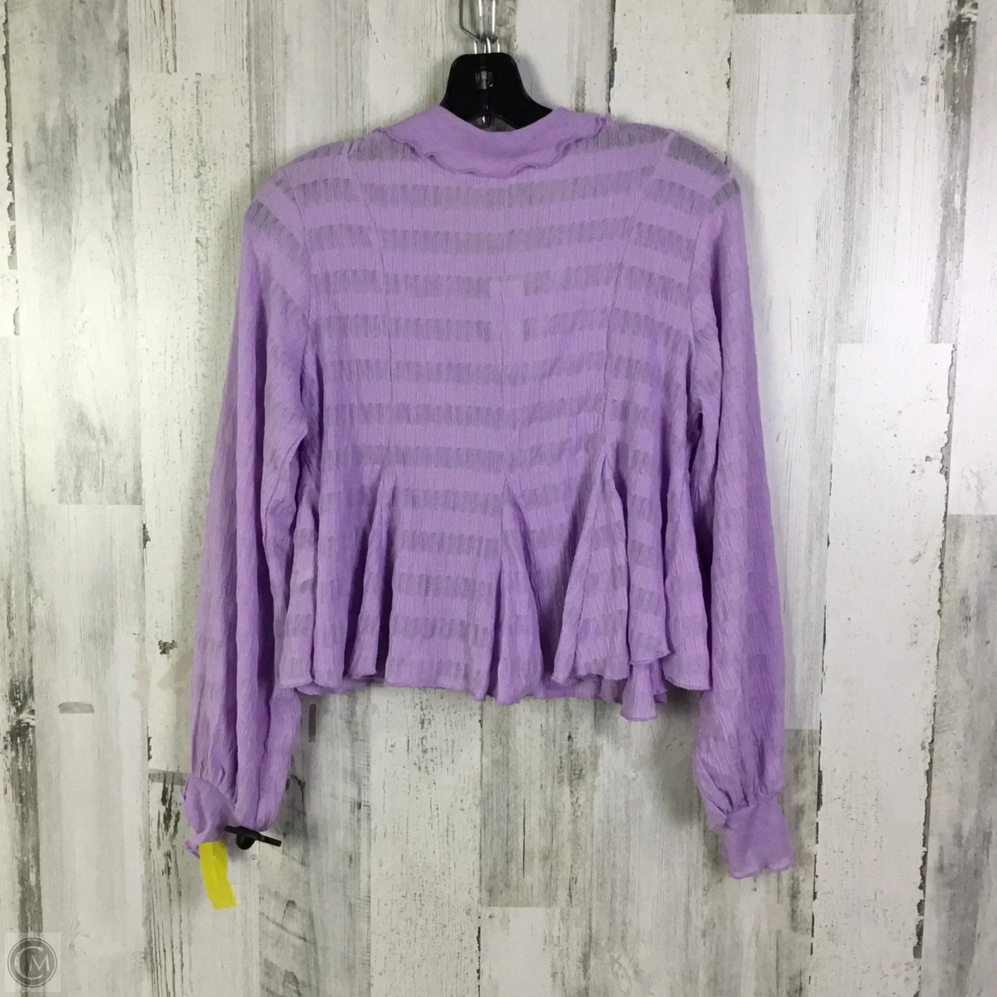 Blouse Long Sleeve By Anthropologie In Purple, Size: Xs