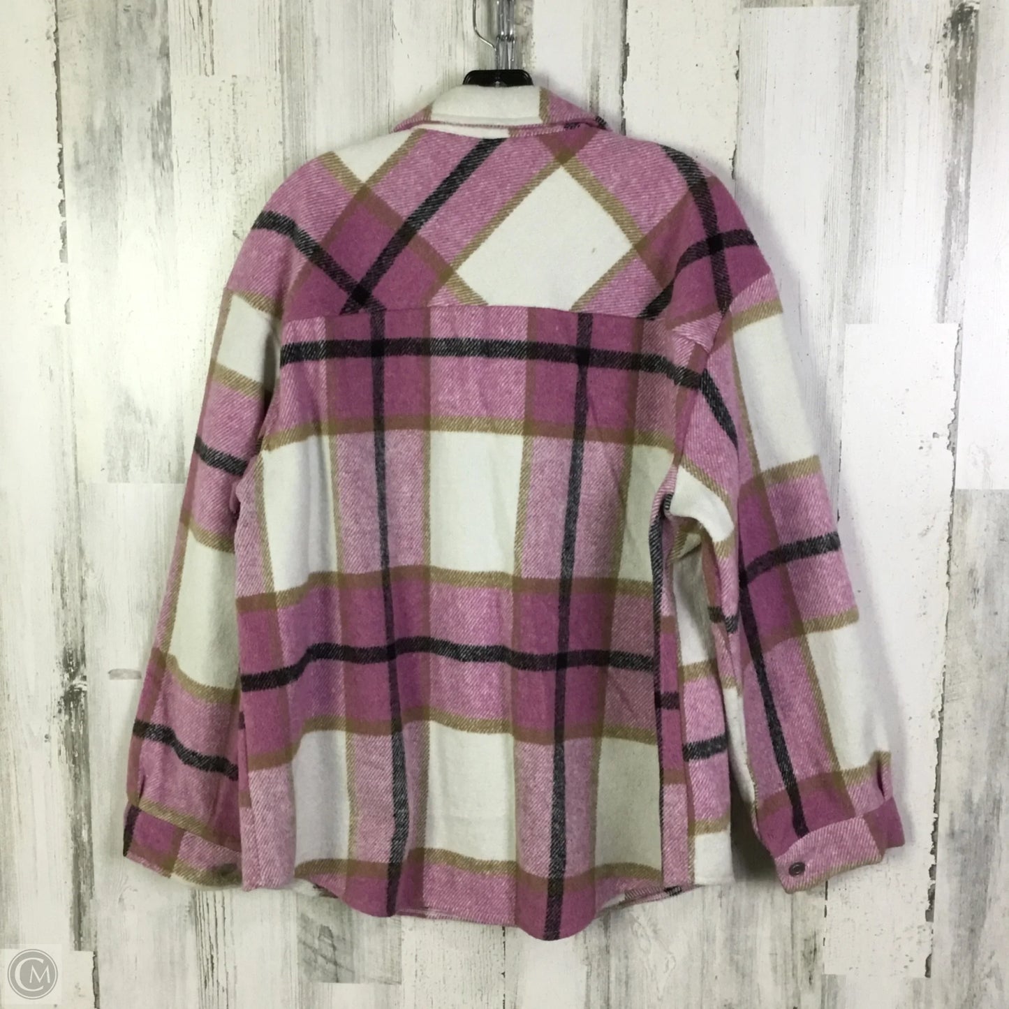 Jacket Shirt By Cmf In Pink, Size: L