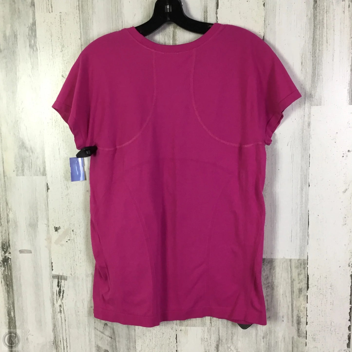 Athletic Top Short Sleeve By Lululemon In Pink, Size: 8