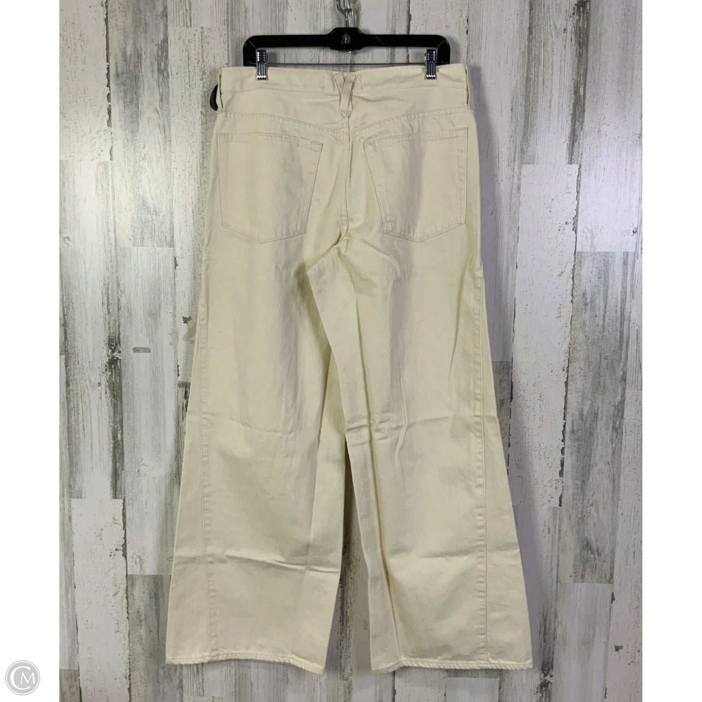 Jeans Wide Leg By Point Sur In Cream, Size: 10
