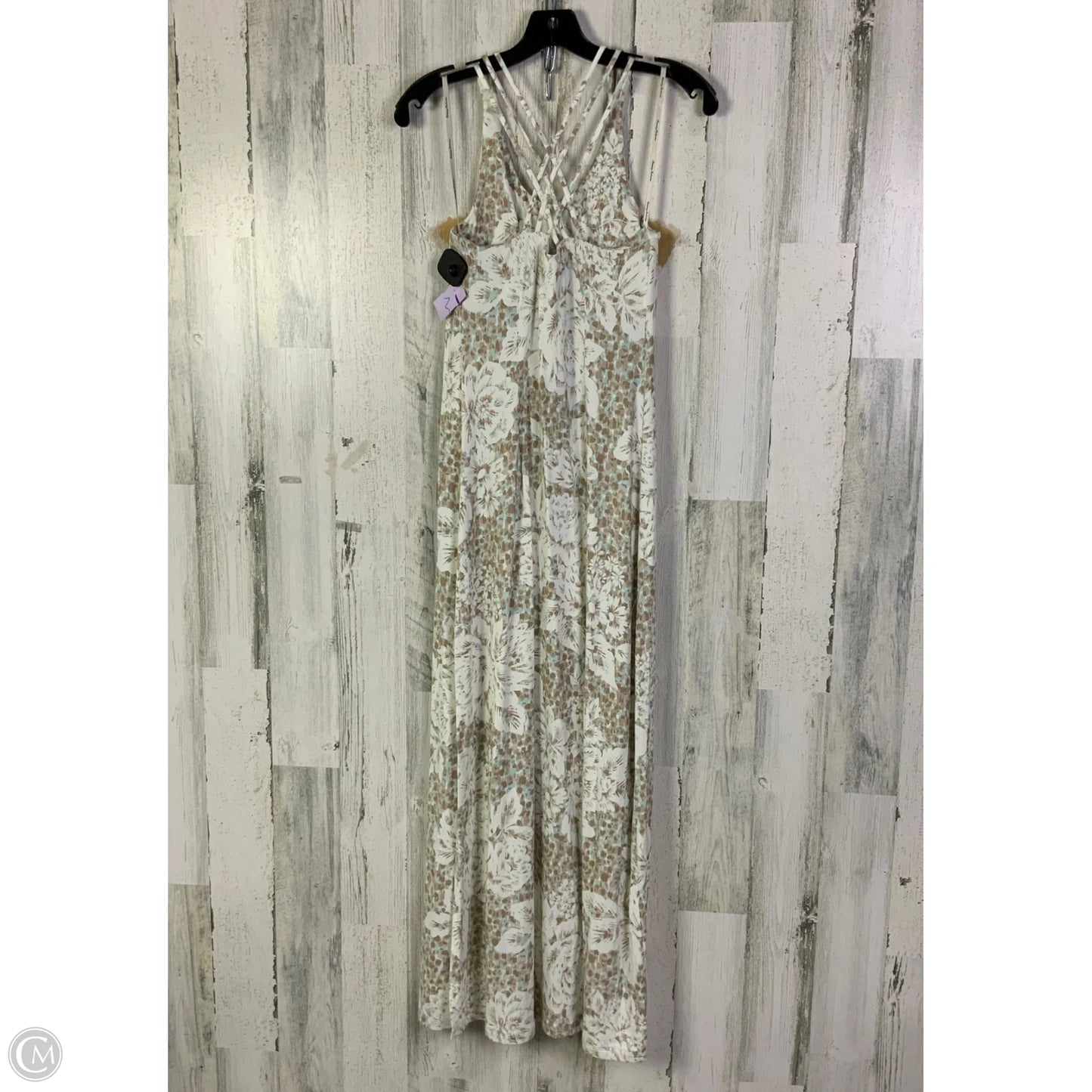 Dress Casual Maxi By Tommy Bahama In Tan & White, Size: S