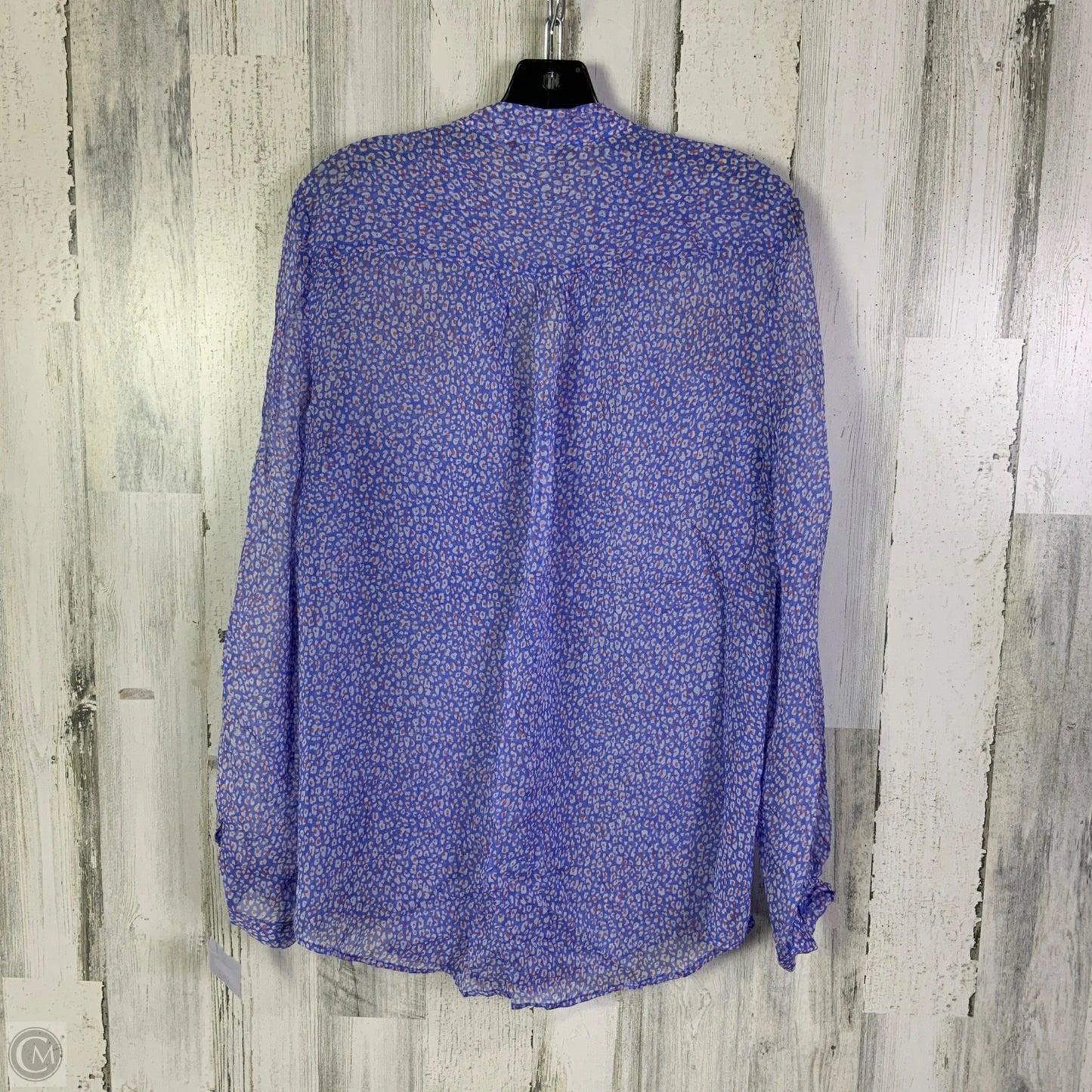 Blouse Designer By Diane Von Furstenberg In Blue, Size: L