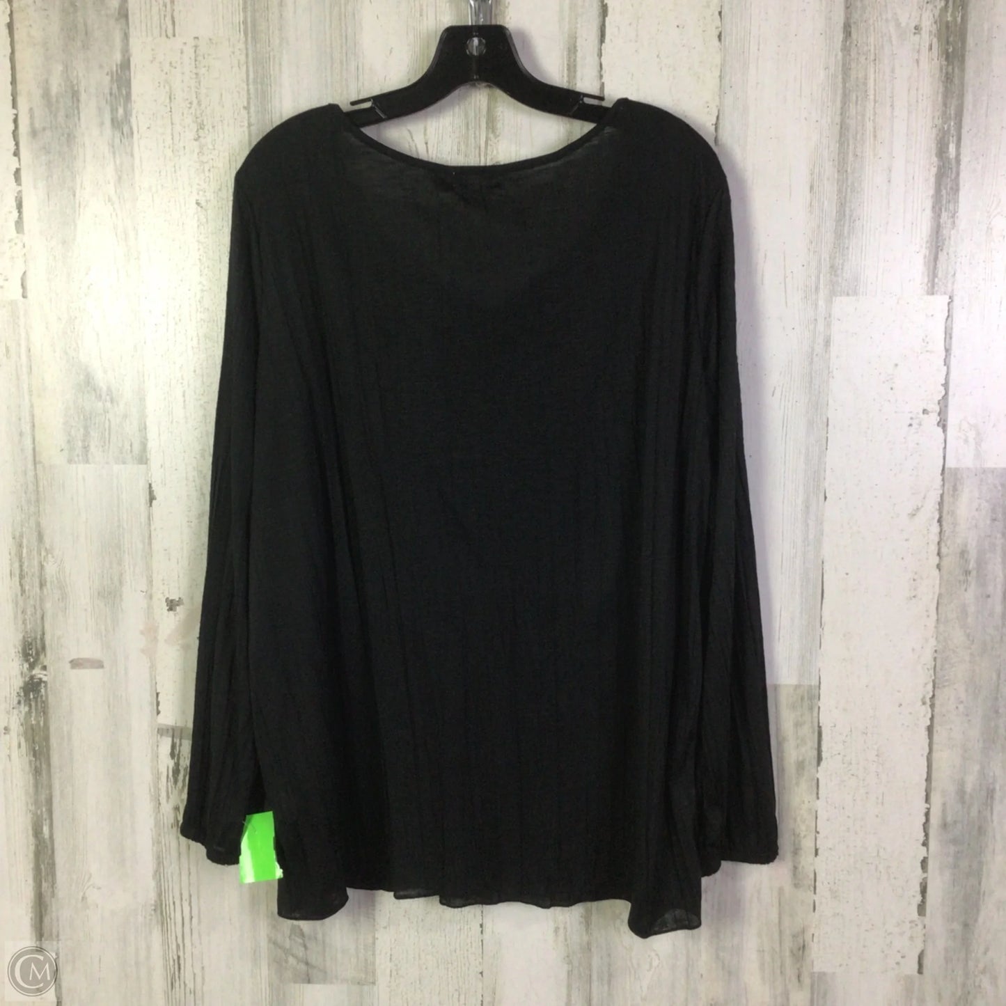 Top Long Sleeve By Faded Glory In Black, Size: Xxl