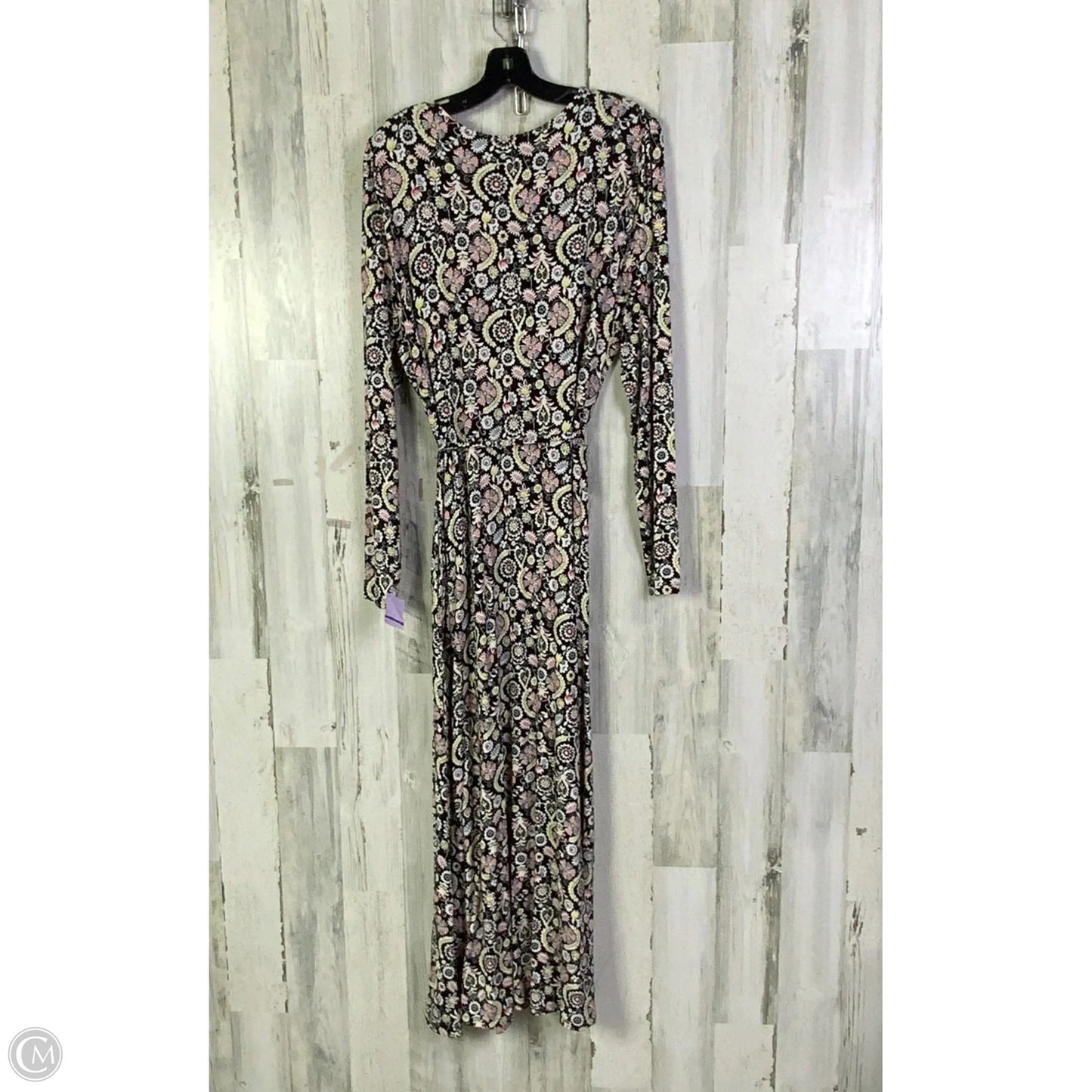 Dress Casual Maxi By Boden In Black & Yellow, Size: L