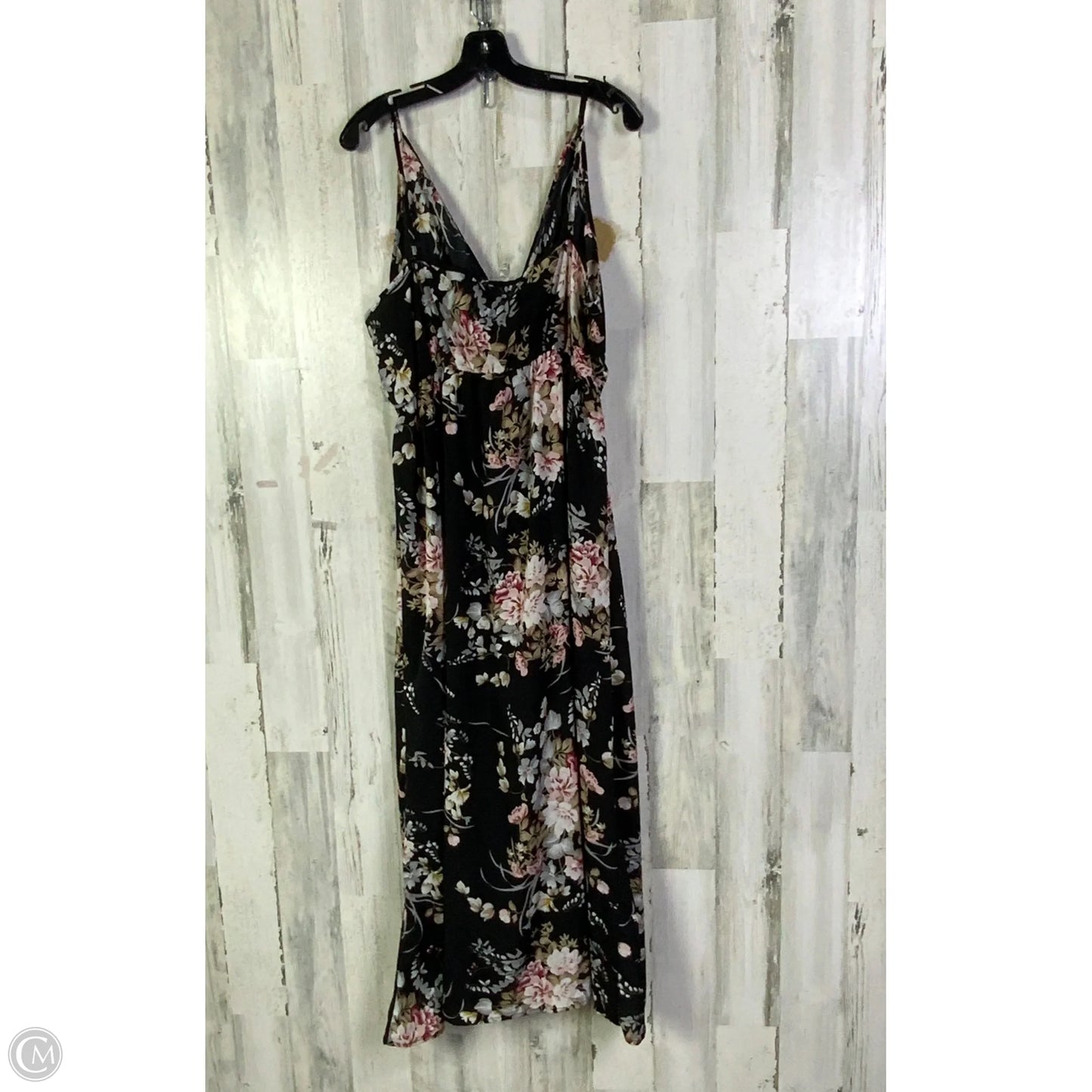 Dress Casual Maxi By Shein In Black & Pink, Size: 3x