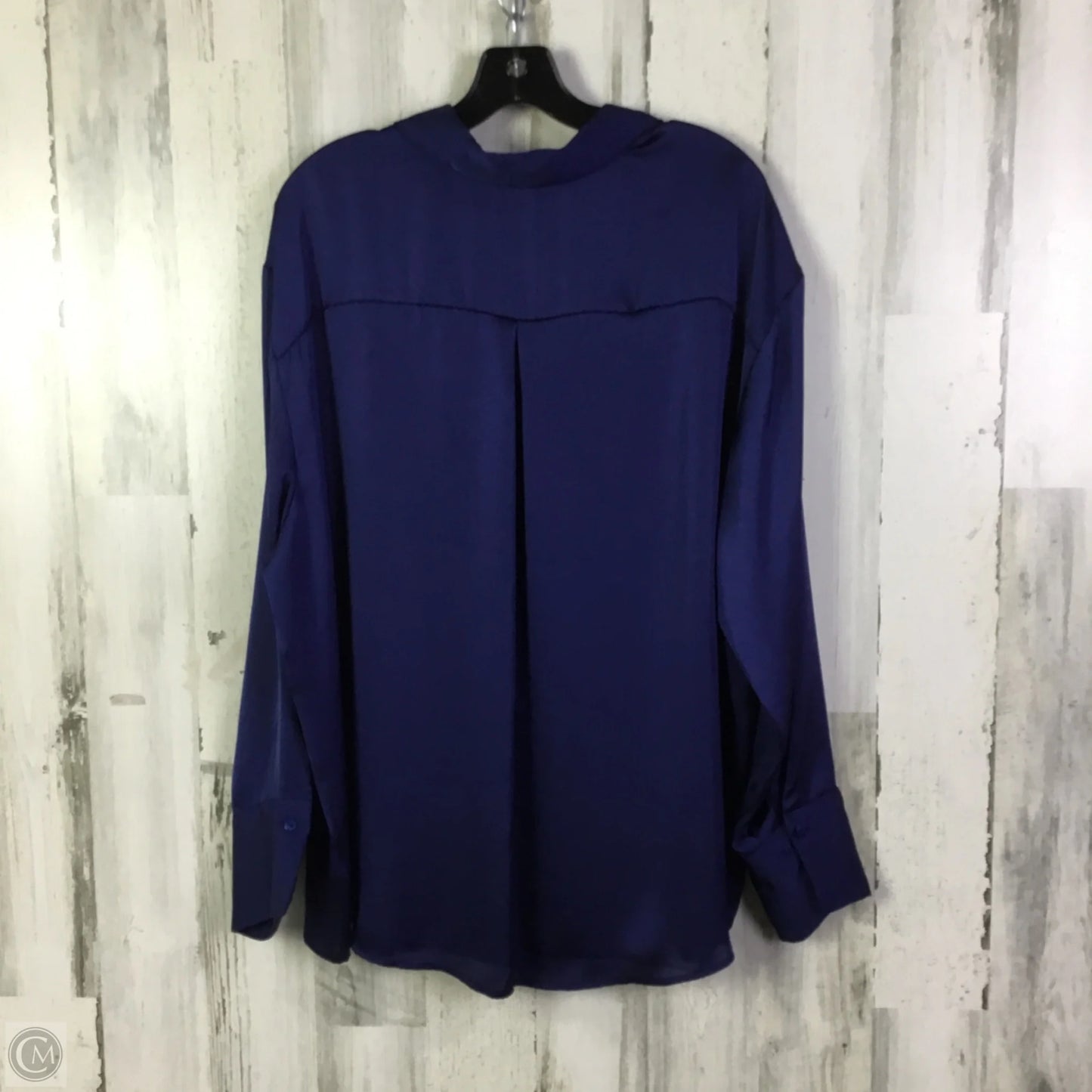 Blouse Long Sleeve By Torrid In Navy, Size: L