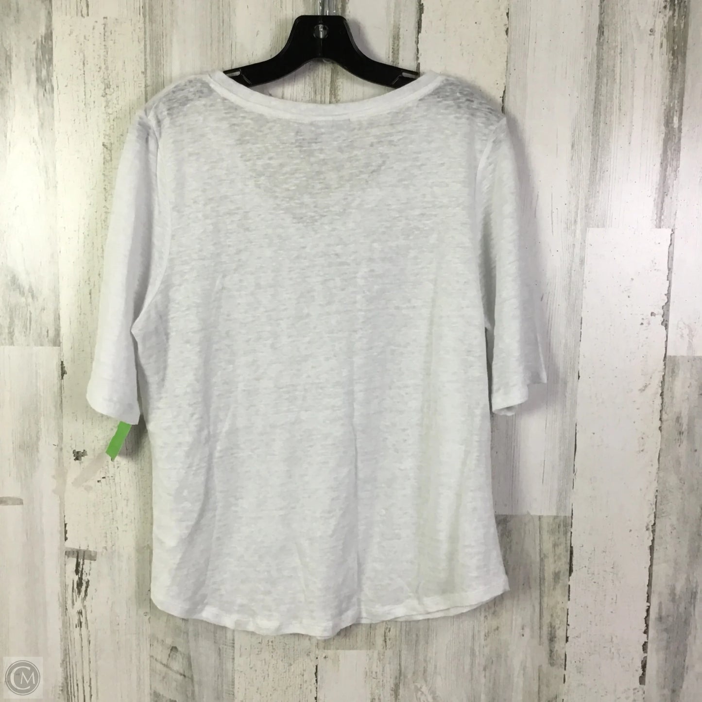 Top Short Sleeve Basic By Nicole Miller In White, Size: L