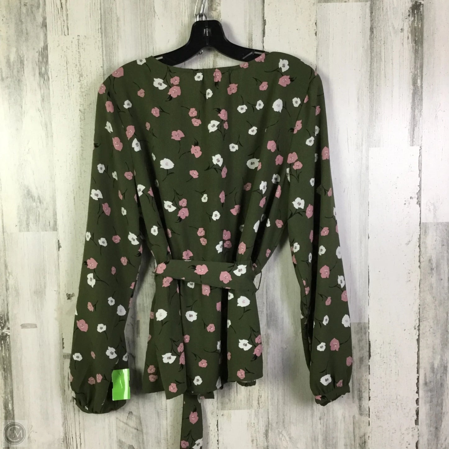 Blouse Long Sleeve By Hawthorn In Green, Size: L