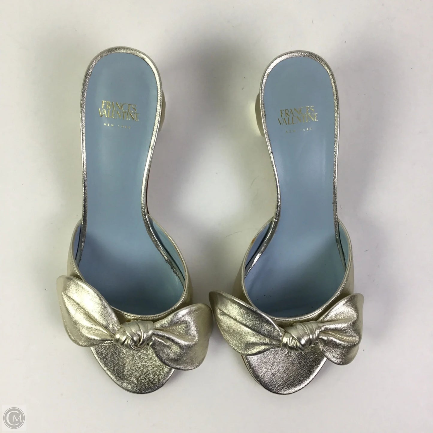 Sandals Heels Block By Cma In Gold, Size: 7