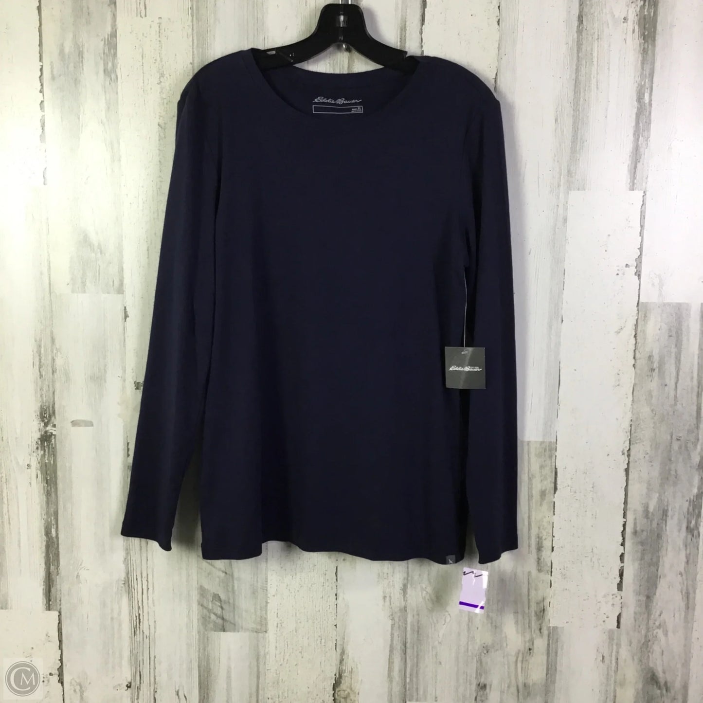 Top Long Sleeve Basic By Eddie Bauer In Navy, Size: Xl