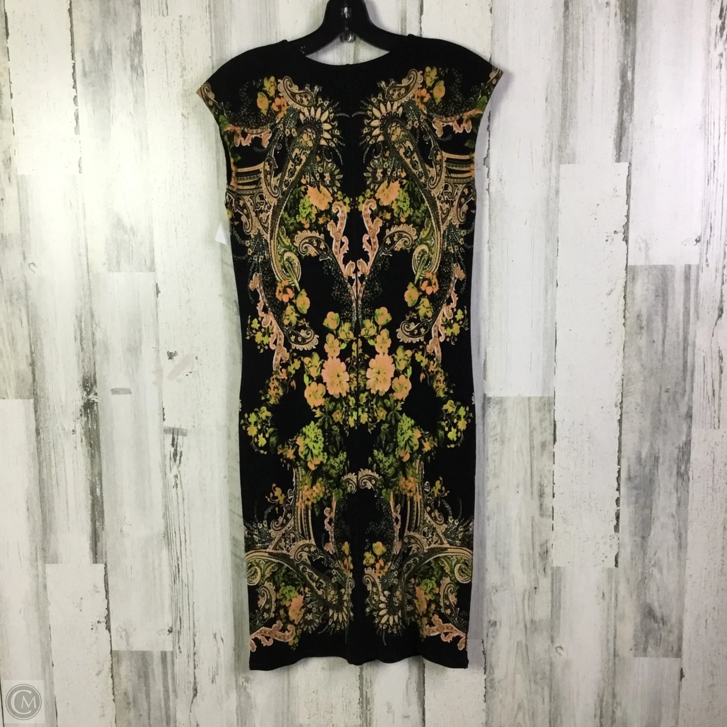 Dress Casual Short By Clothes Mentor In Black & Orange, Size: S