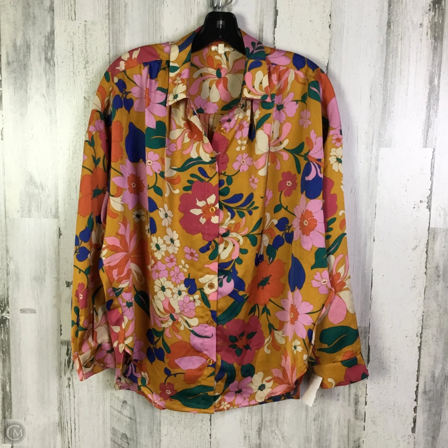 Blouse Long Sleeve By Jodifl In Multi-colored, Size: S