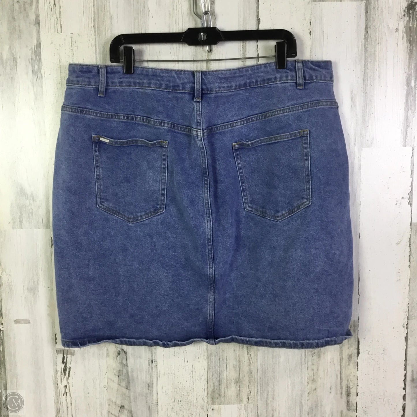Skirt Mini & Short By City Chic In Blue Denim, Size: 22