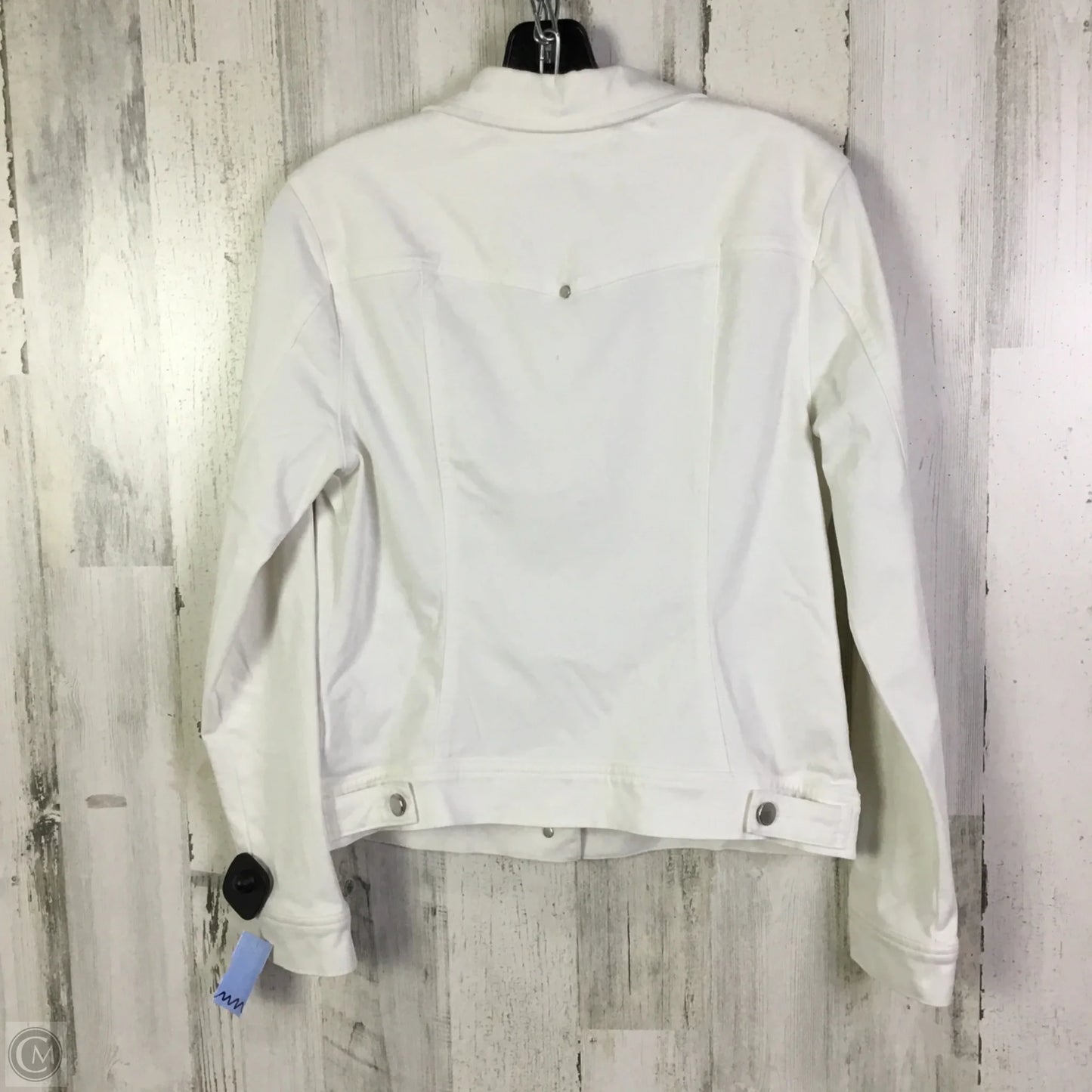 Jacket Denim By Liverpool In White Denim, Size: M
