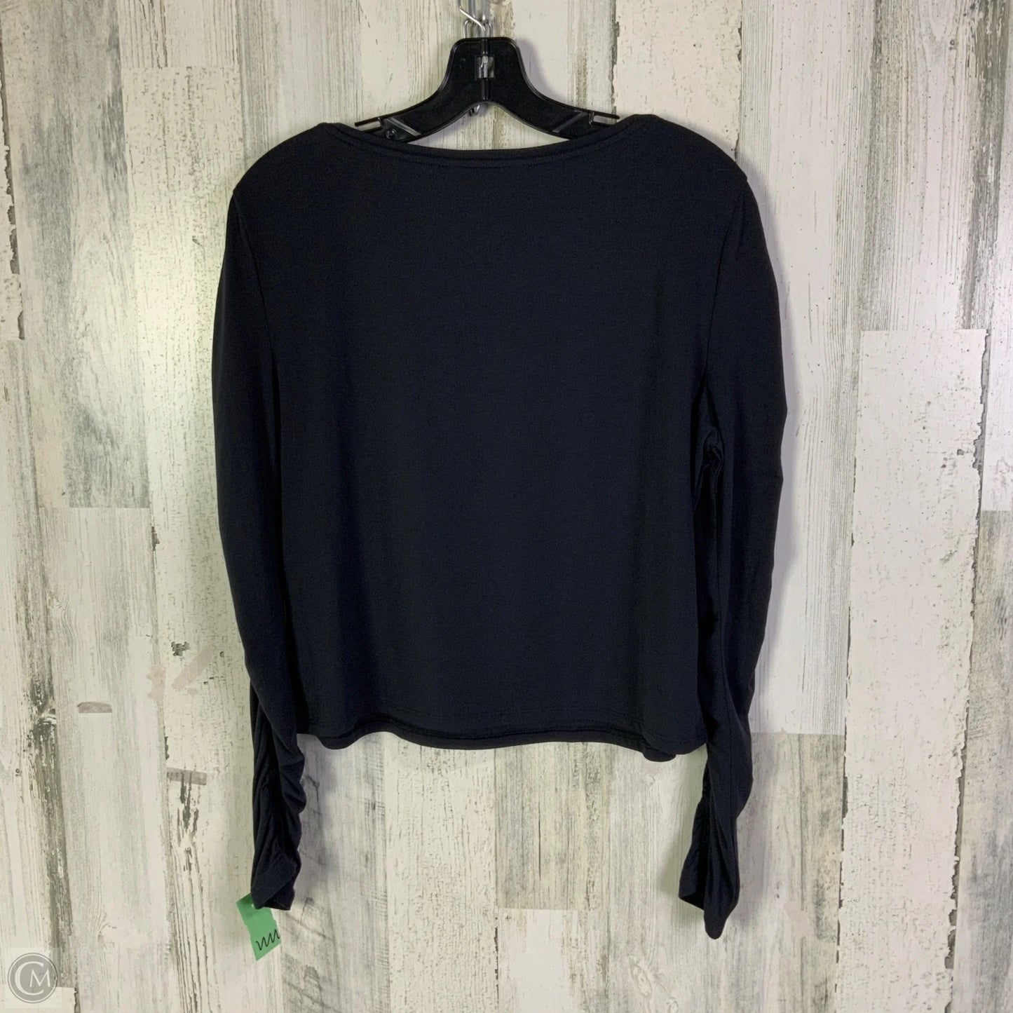 Athletic Top Long Sleeve Collar By Athleta In Black, Size: L