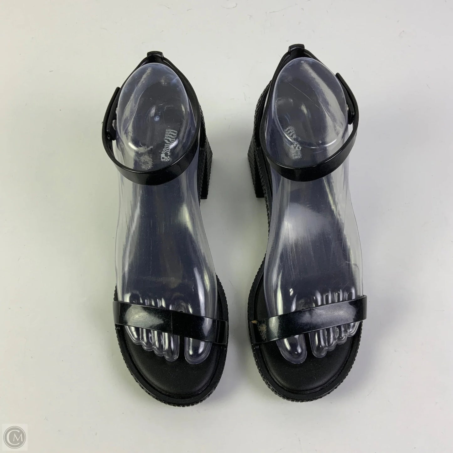 Sandals Heels Block By Clothes Mentor In Black, Size: 7