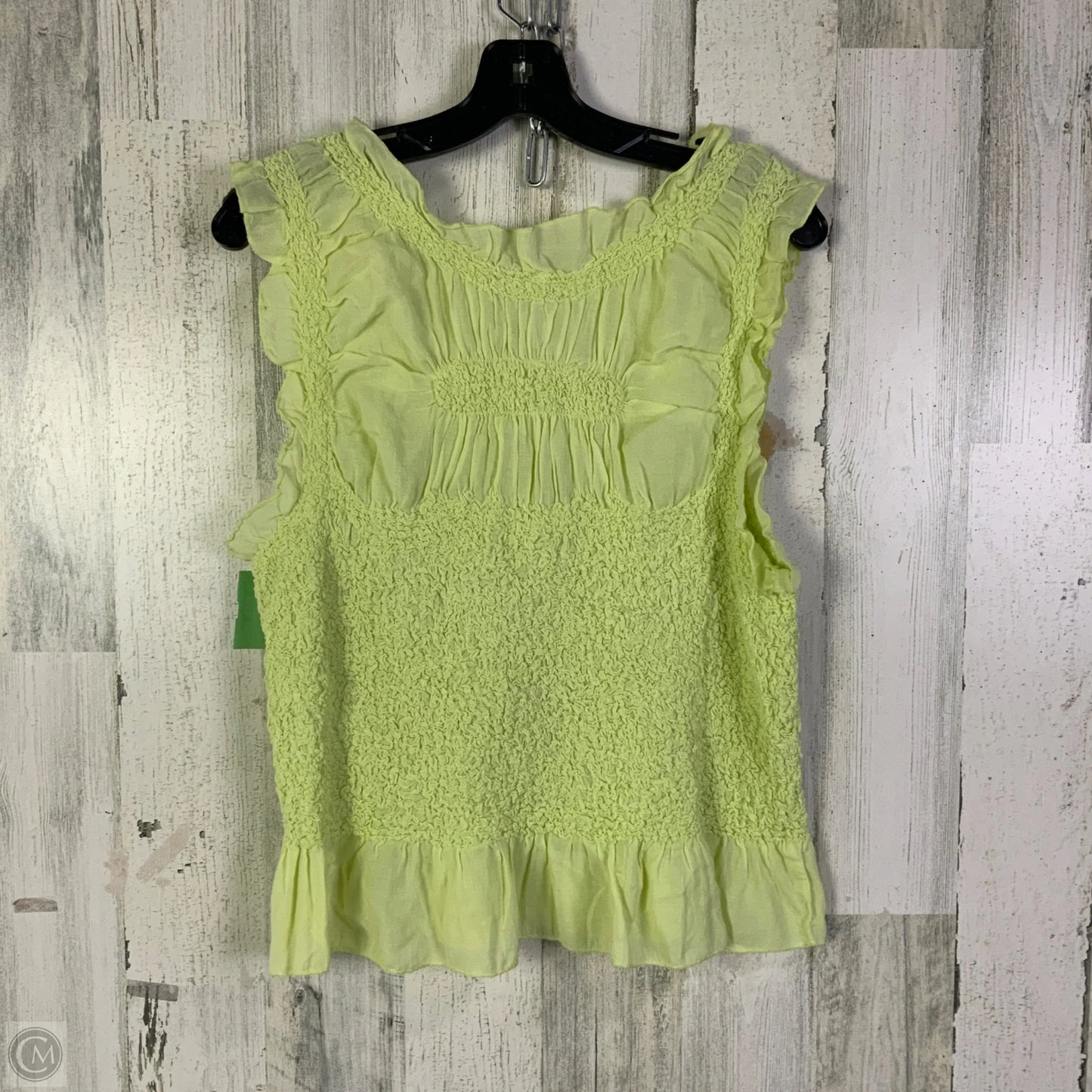 Top Short Sleeve By Anthropologie In Green, Size: L