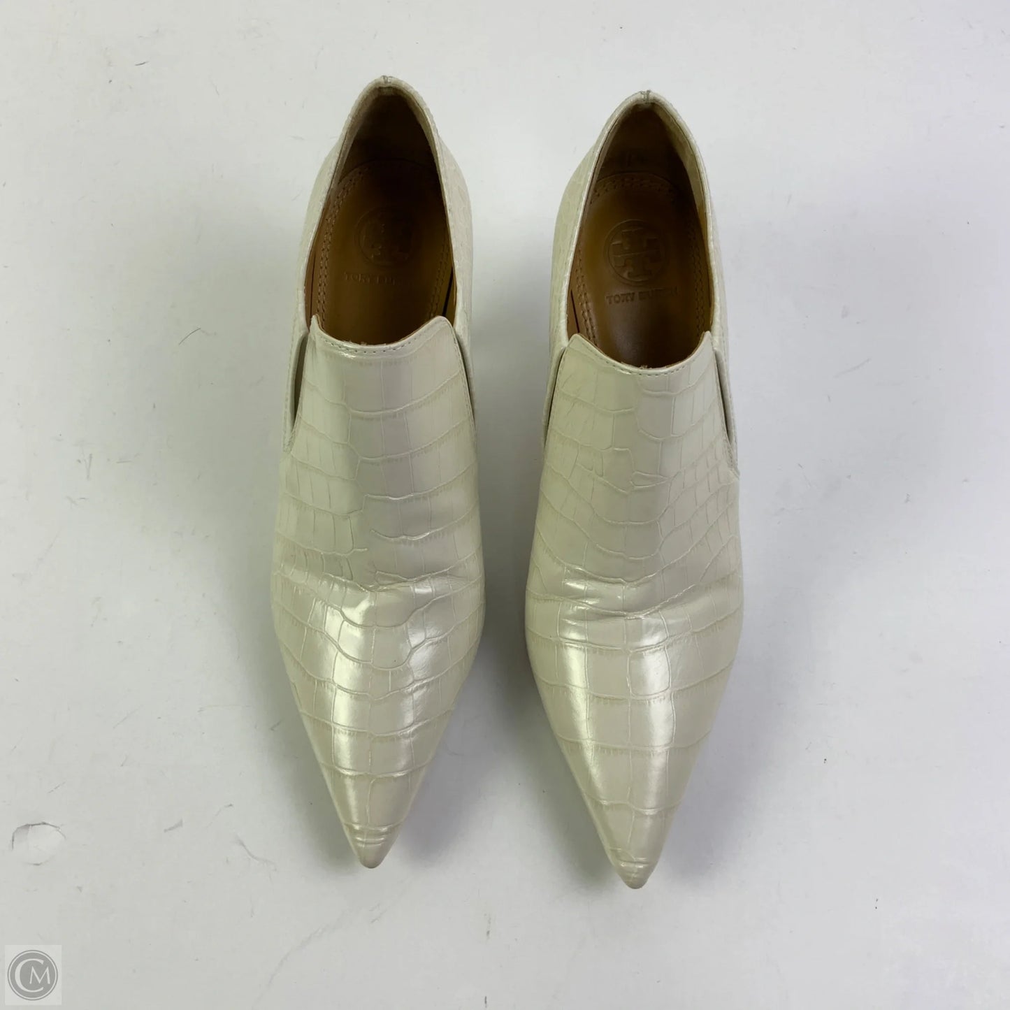 Boots Designer By Tory Burch In Ivory, Size: 8