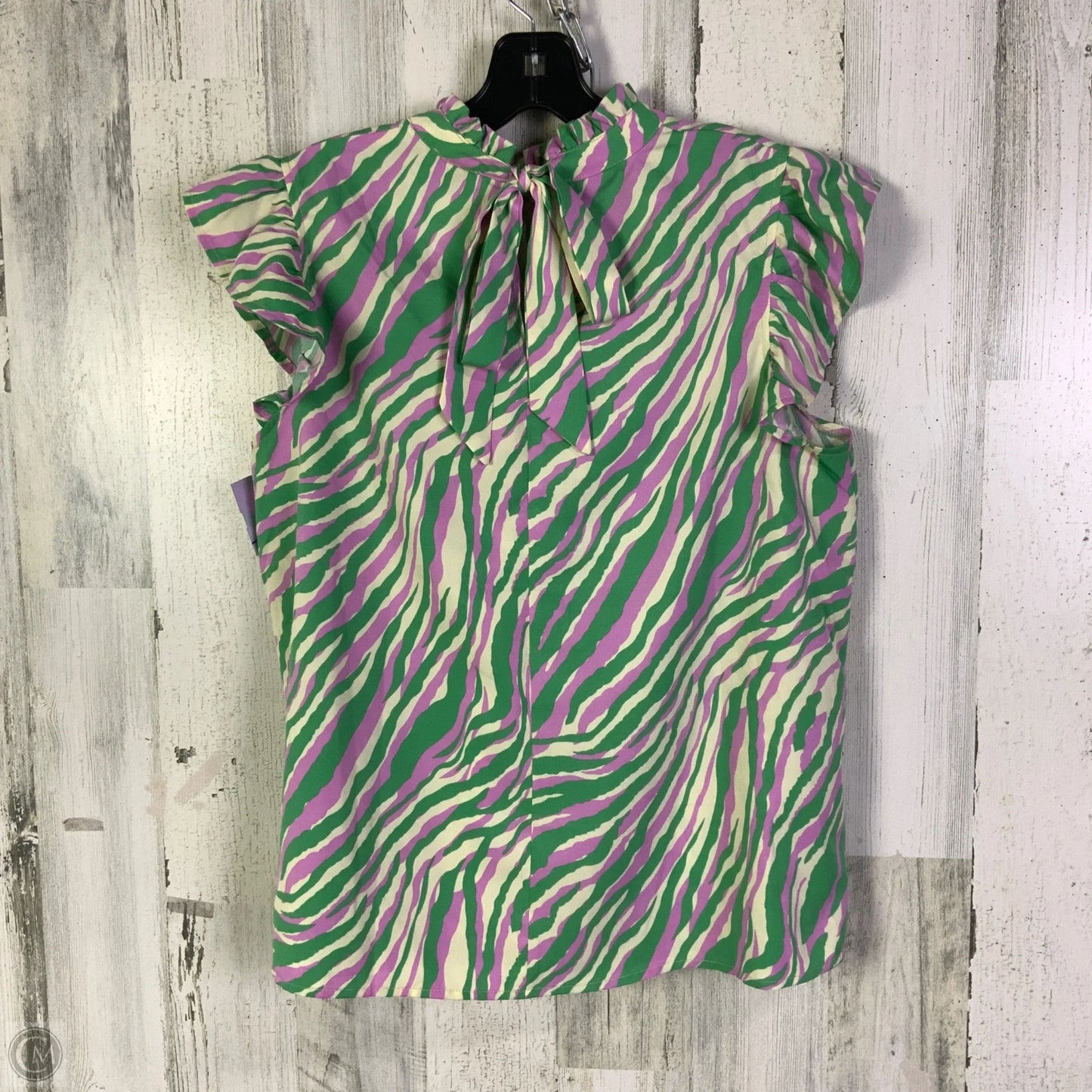 Top Short Sleeve By Voy In Green & Purple, Size: S
