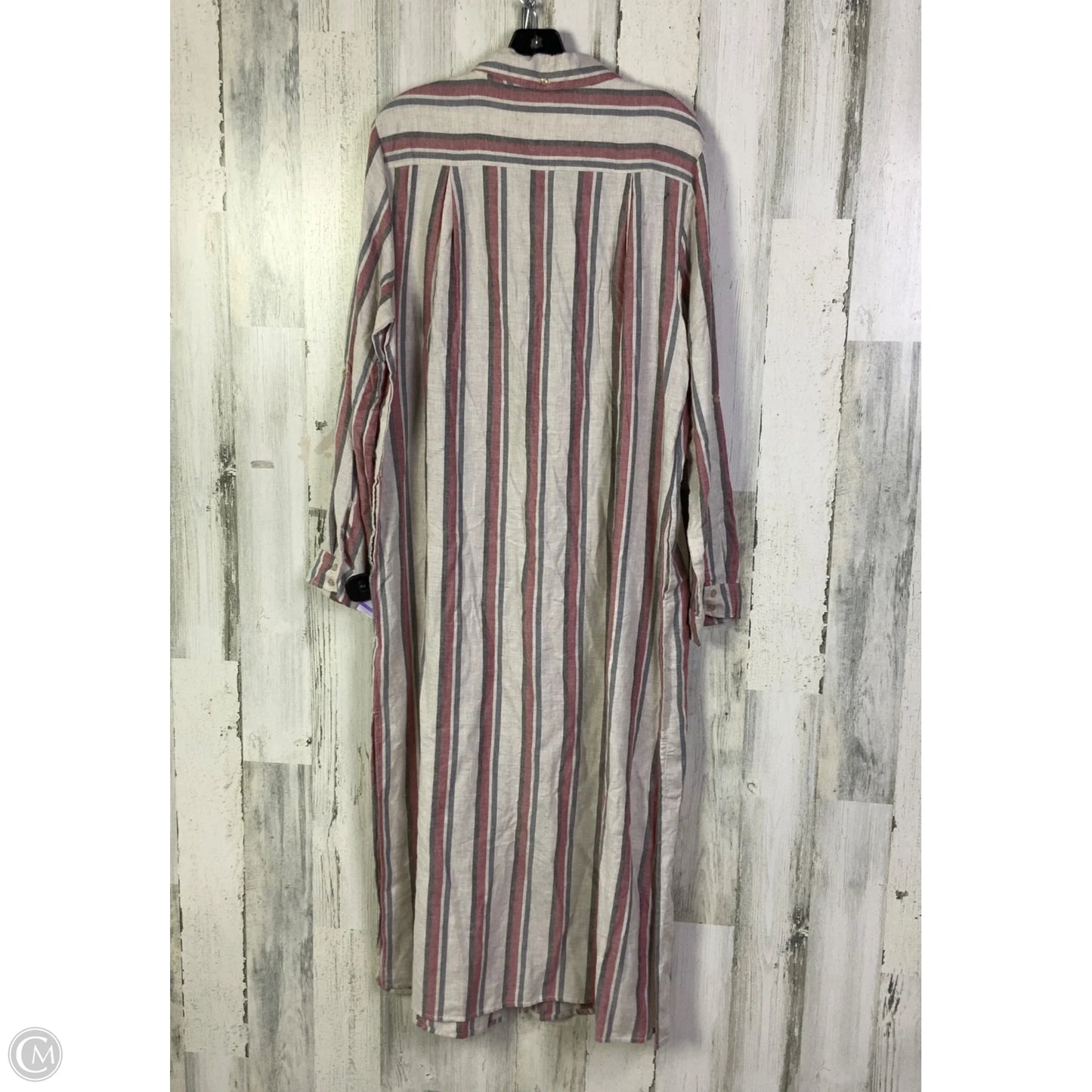 Dress Casual Midi By Donna Karan In Grey, Size: M