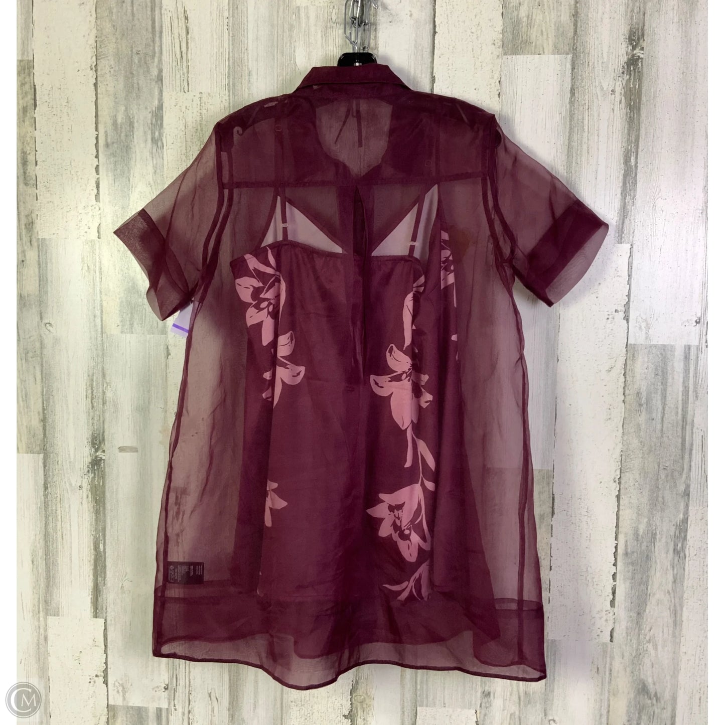 Tunic Short Sleeve By Anthropologie In Purple, Size: M